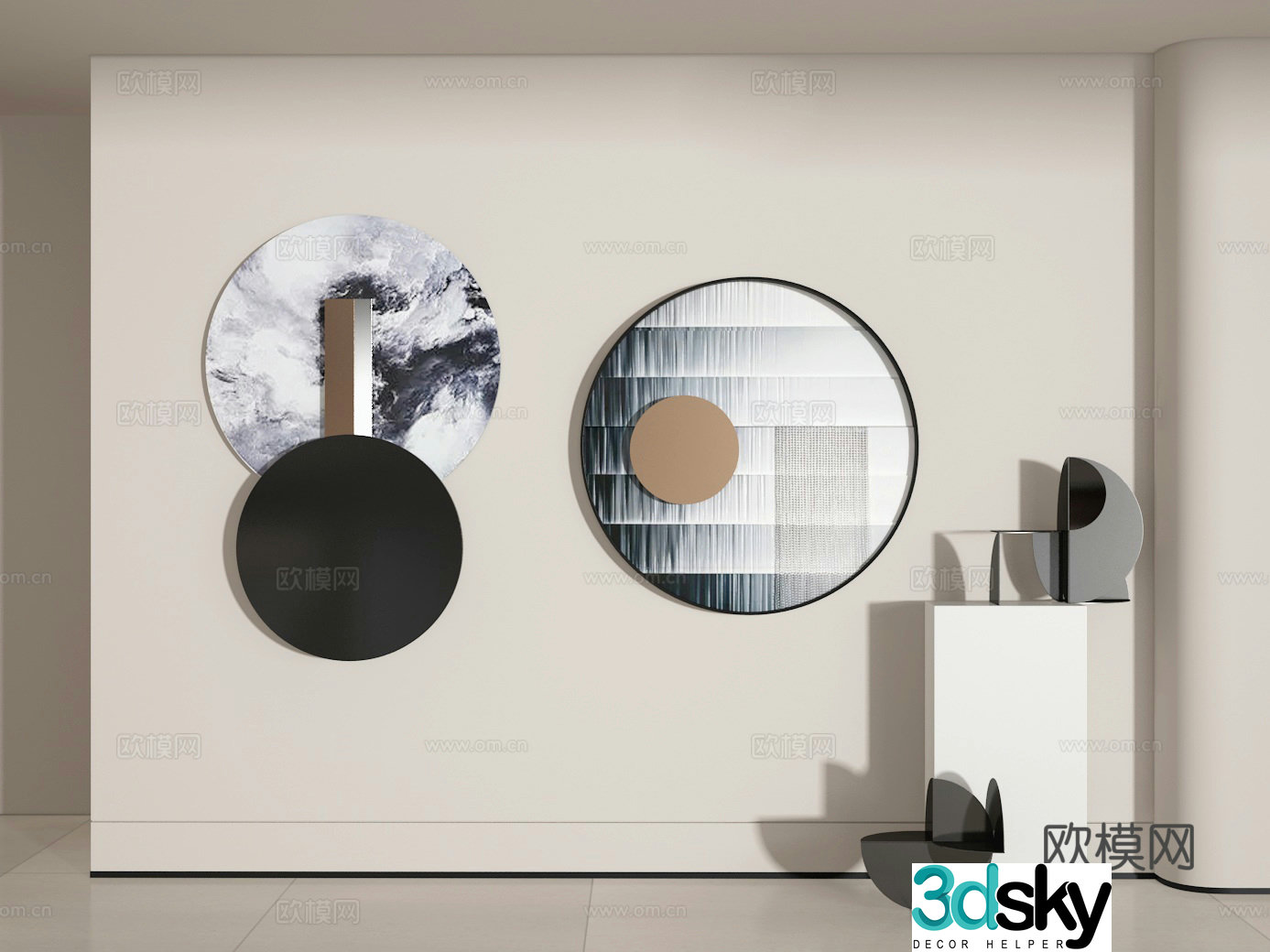 3D wall decoration model