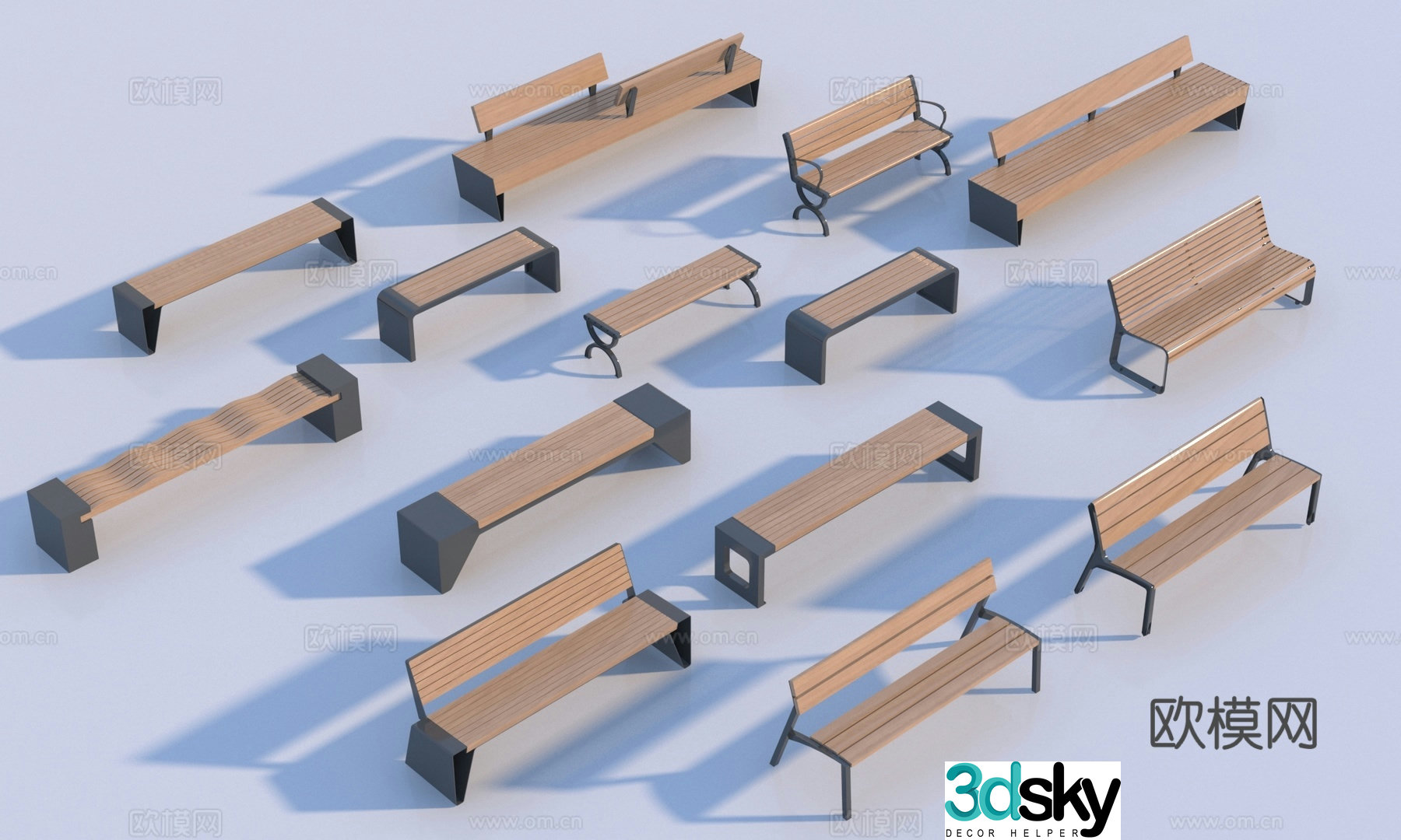 Modern Landscape Seat 3D Model