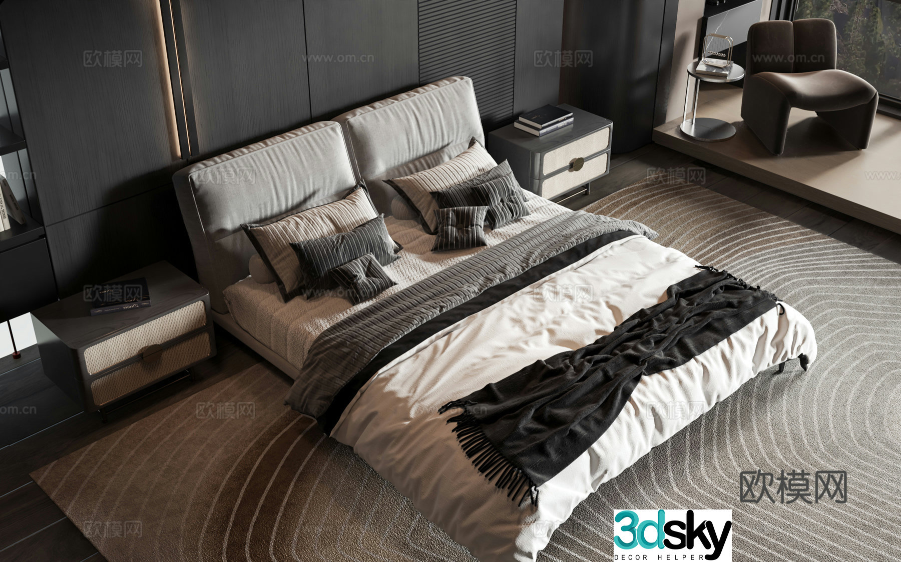 Modern style product bed 3d model