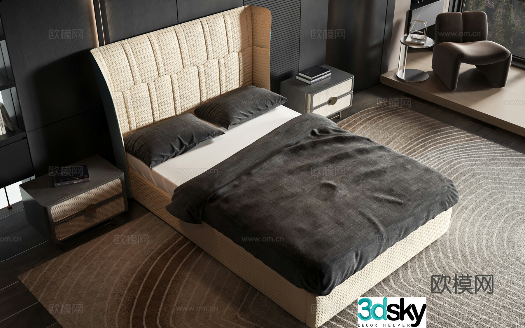 Modern style product bed 3d model