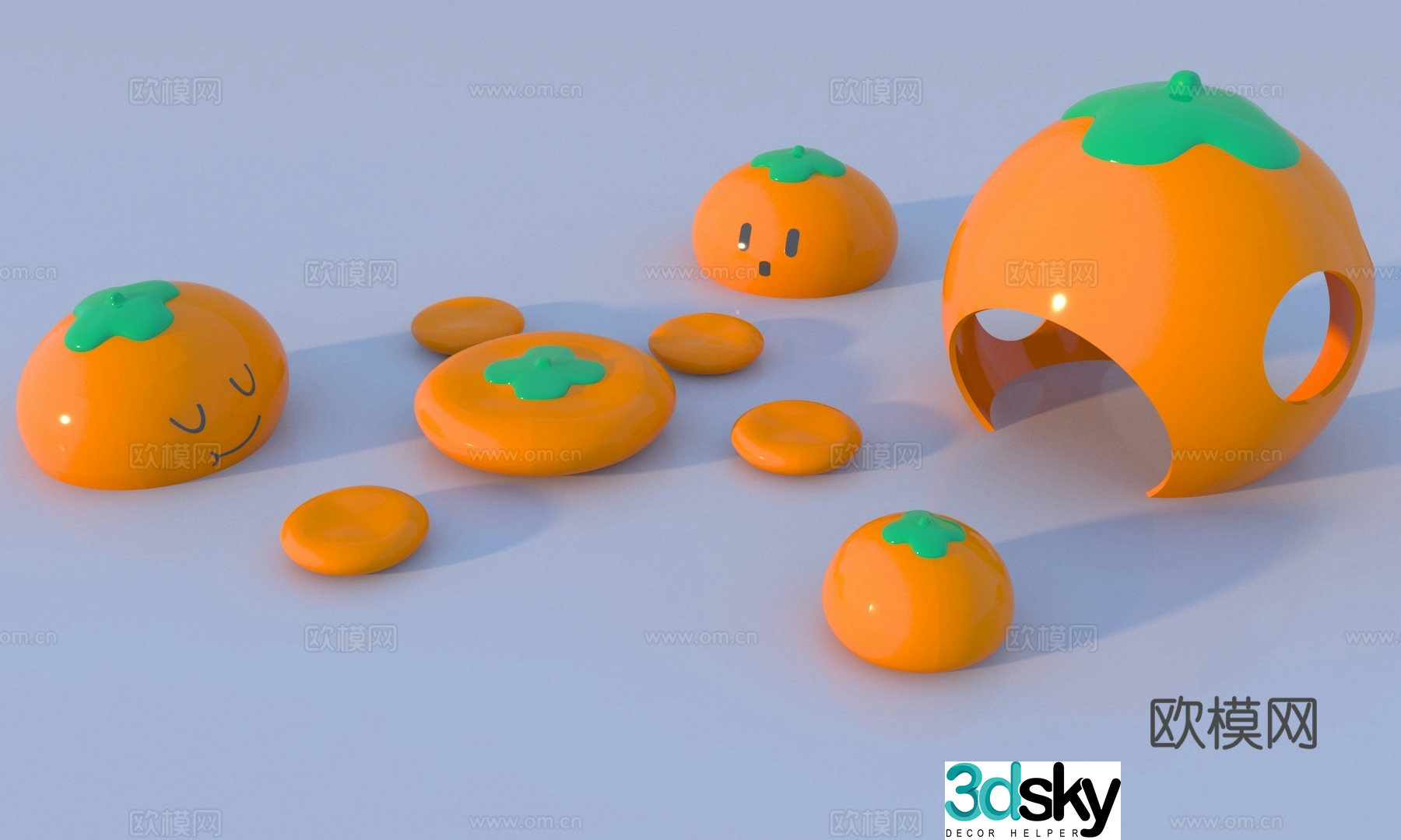 Modern tomato beautiful 3D model
