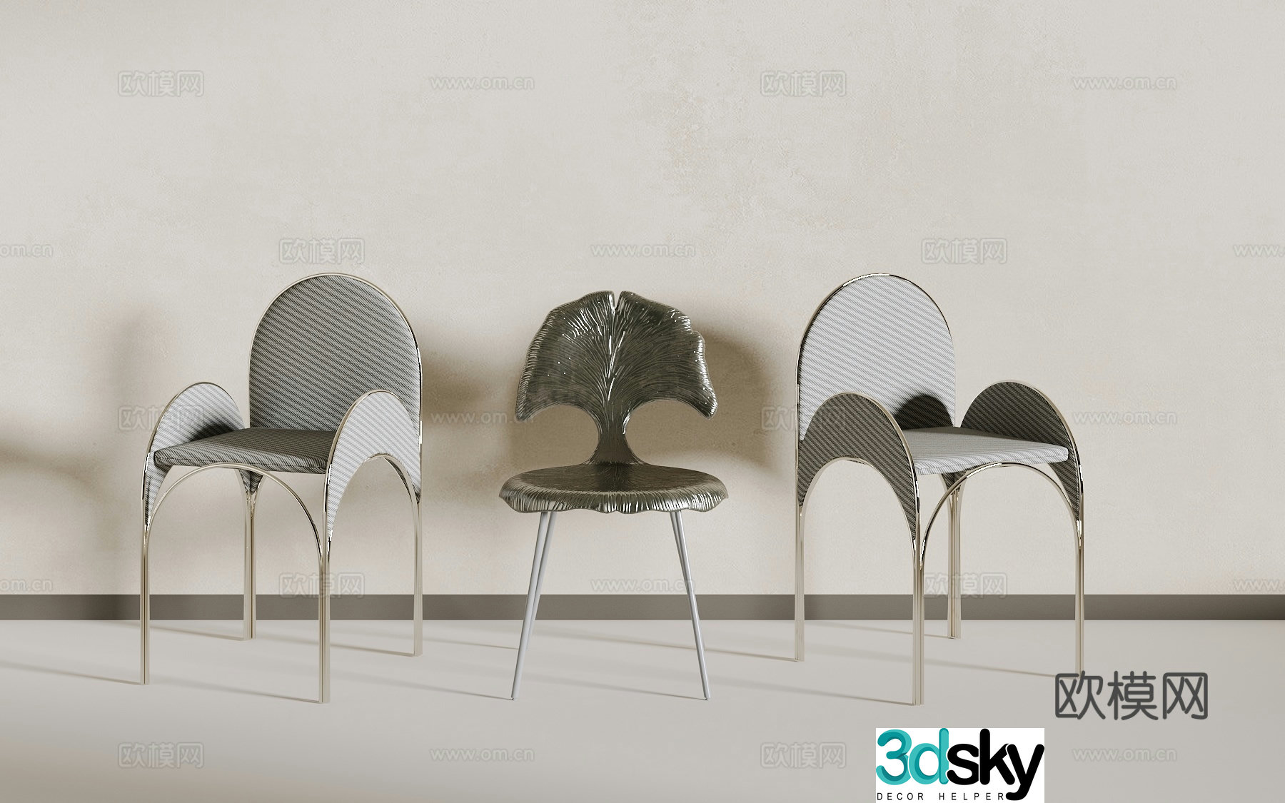 Modern single chair 3d model