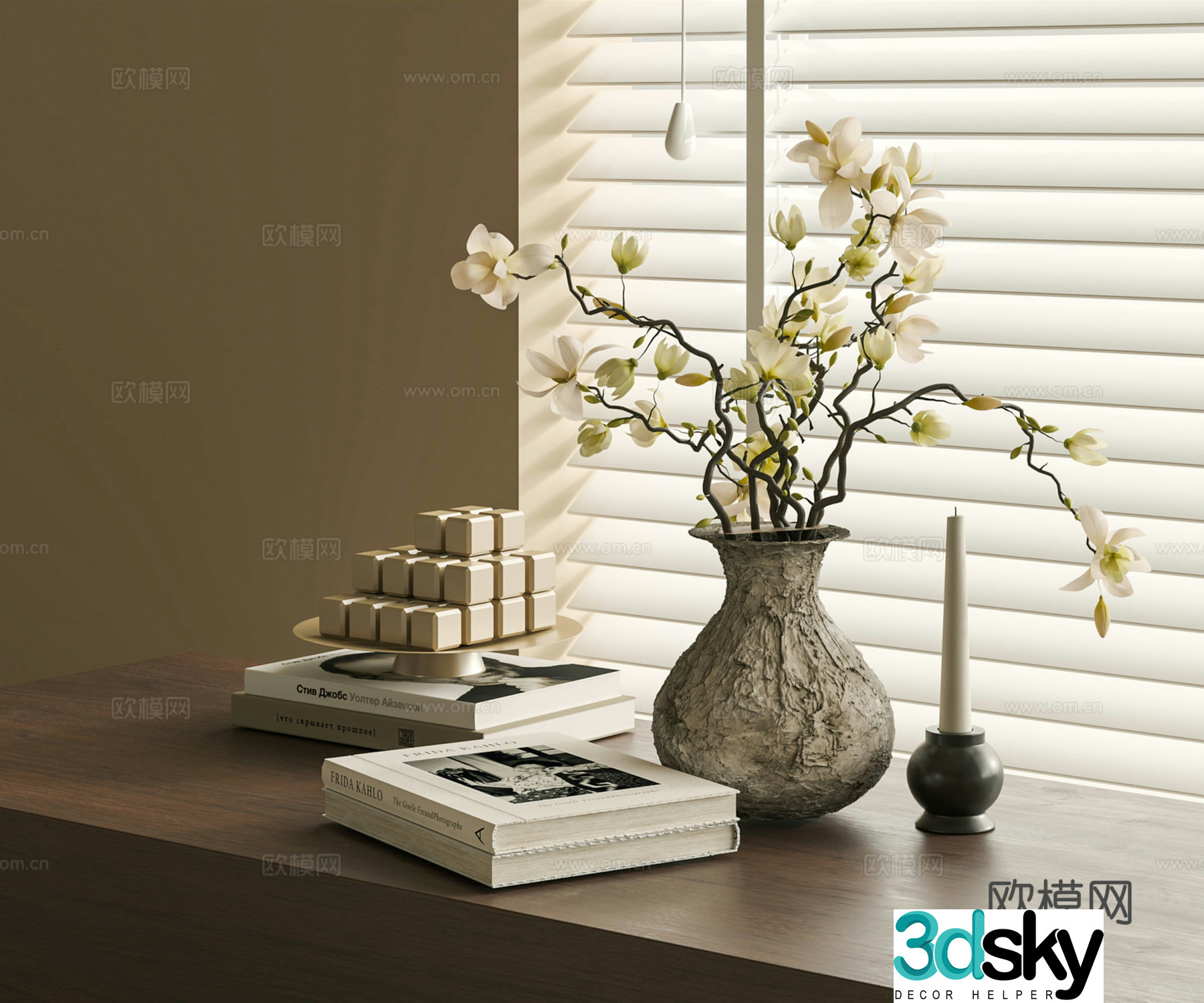 Modern flower art 3d model