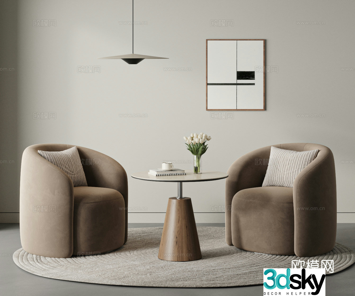 Modern light luxury leisure table and chair combination negotiation table and chair leisure table and chair leisure table and chair leisure chair leisure sofa 3d model
