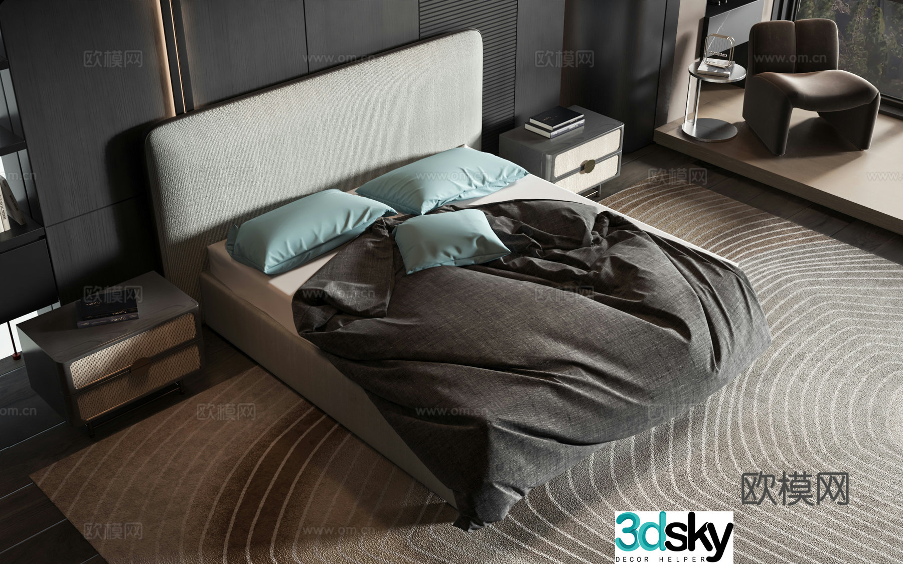 Modern style product bed 3d model