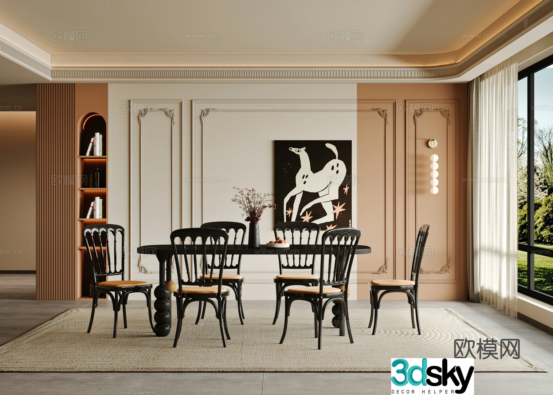 French restaurant 3d model