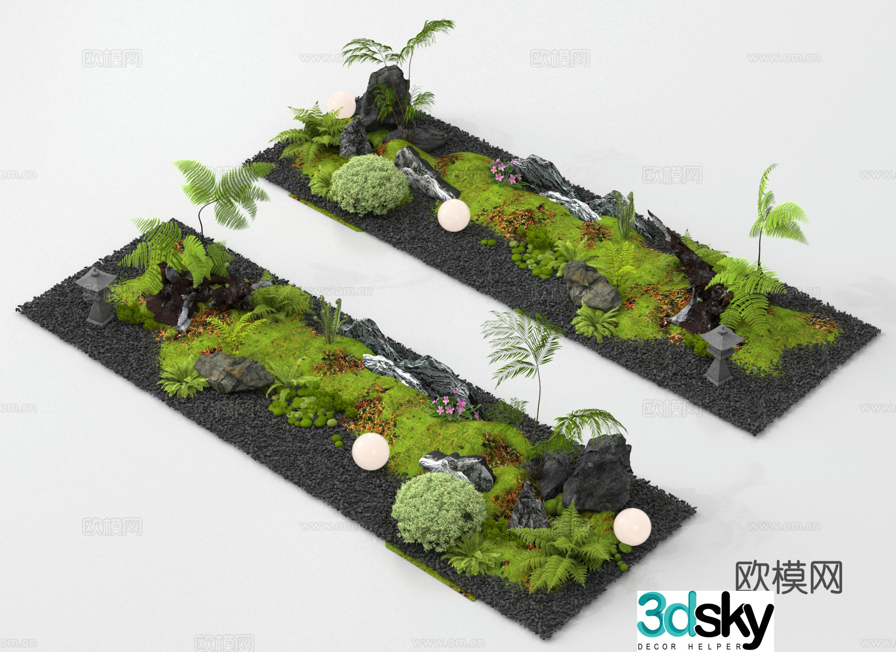 Plant Landscape Sketch Garden Sketch 3D Model