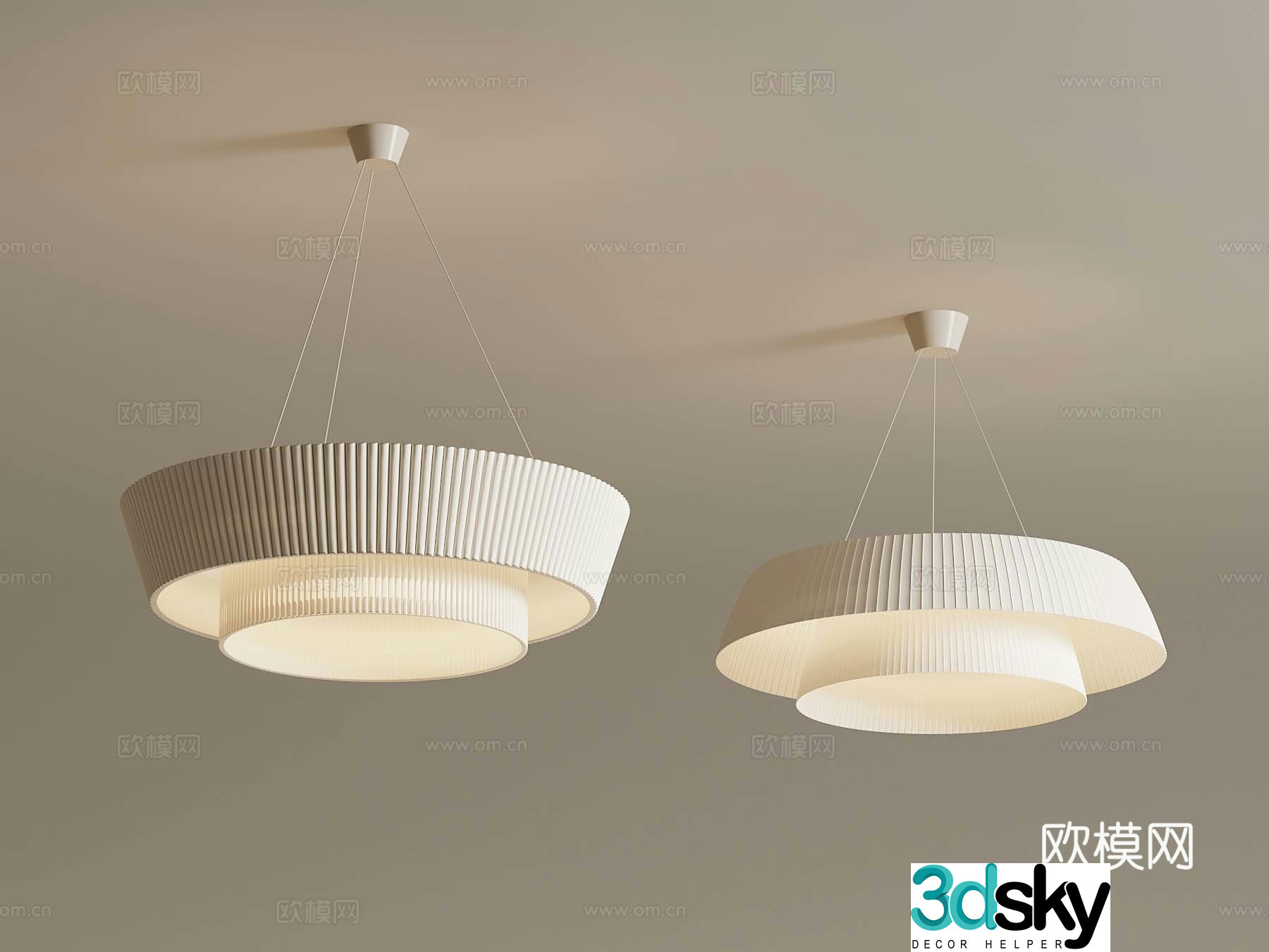 Creamy chandelier Living room chandelier Bedroom chandelier 3d model