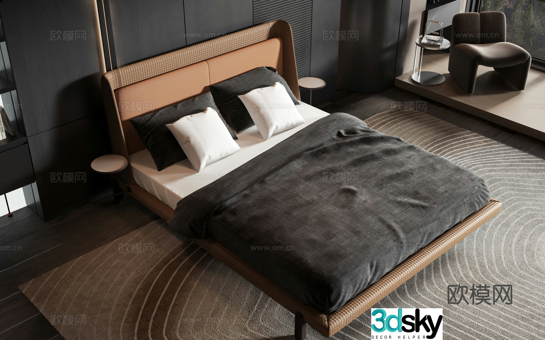 Modern style product bed 3d model