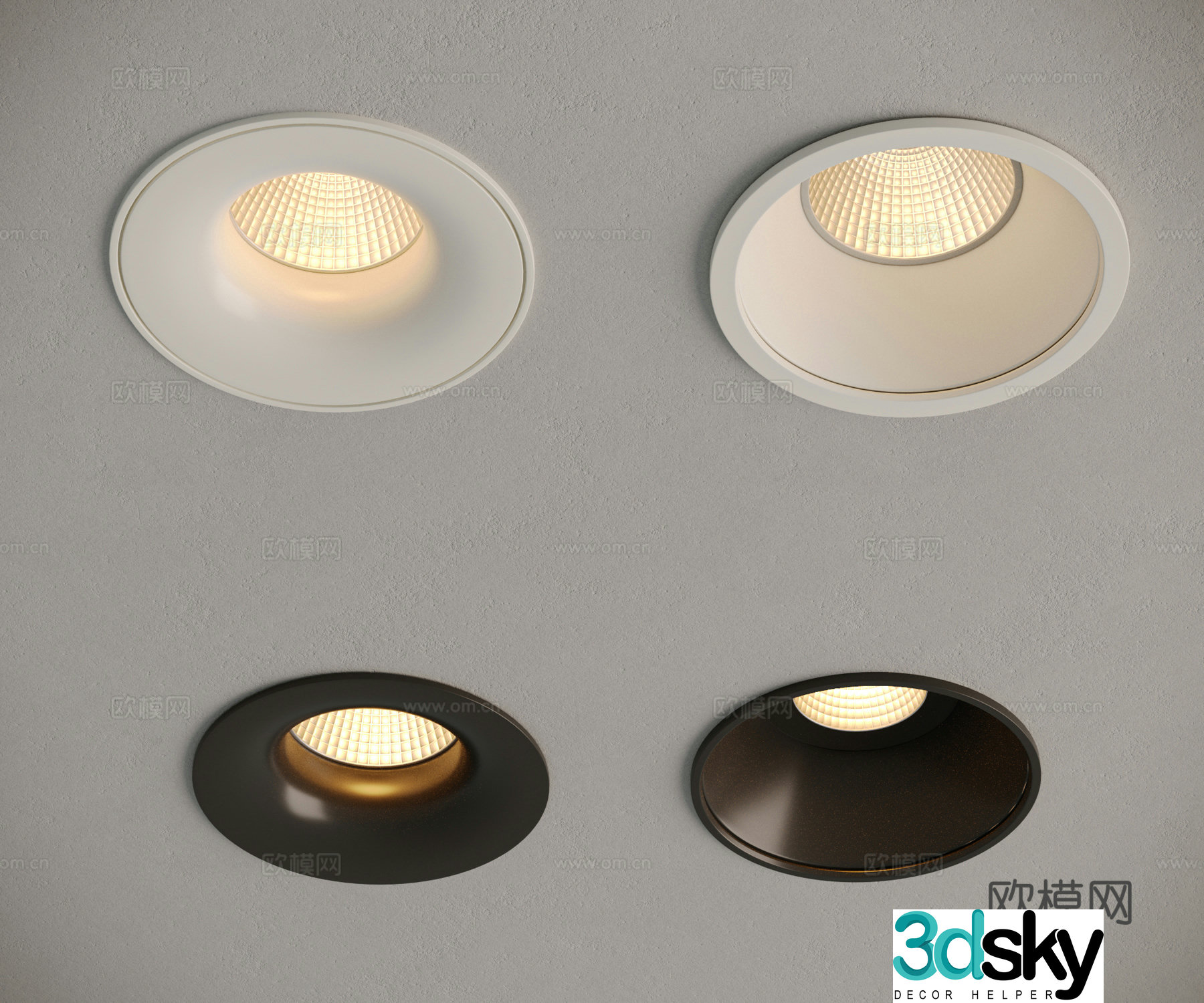 Modern downlight spotlight Minimalist downlight spotlight Inline downlight spotlight Borderless downlight Narrow downlight 3D model