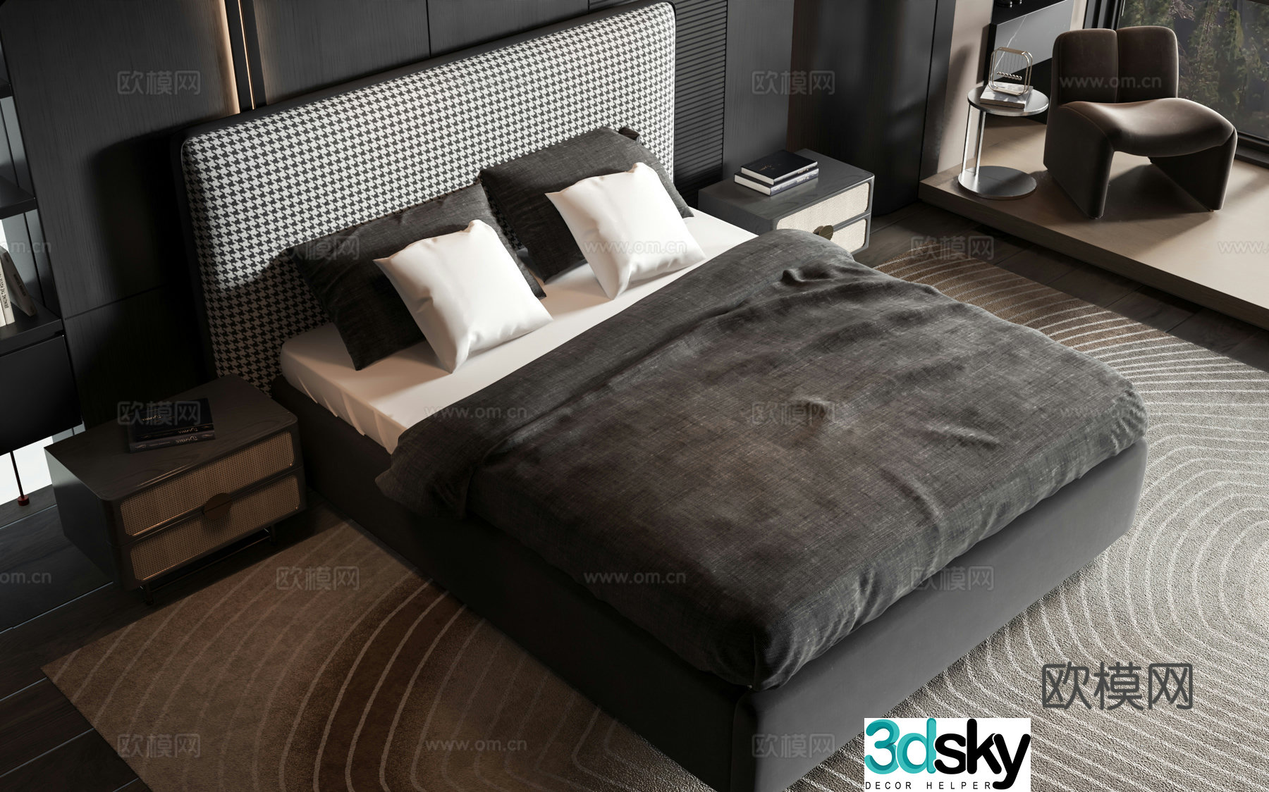 Modern style product bed 3d model
