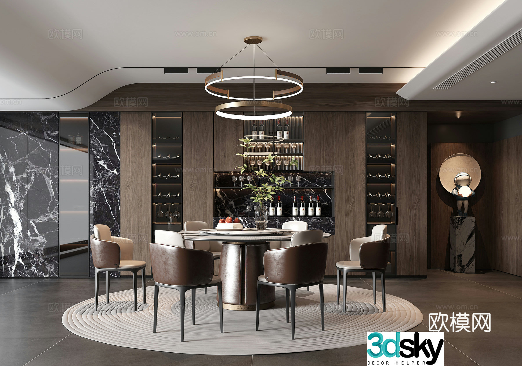 Modern restaurant 3d model