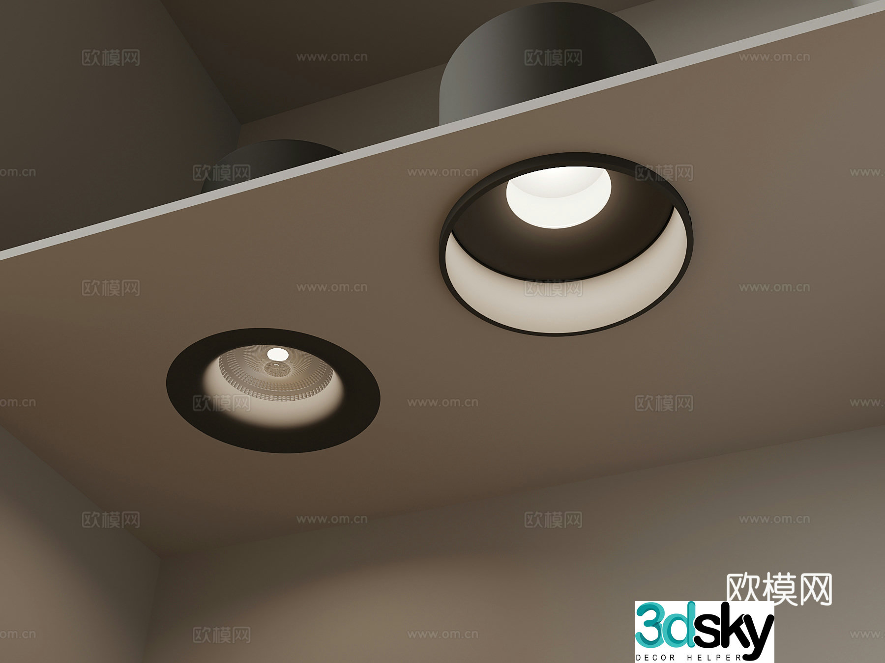 Modern downlight spotlight embedded downlight 3D model