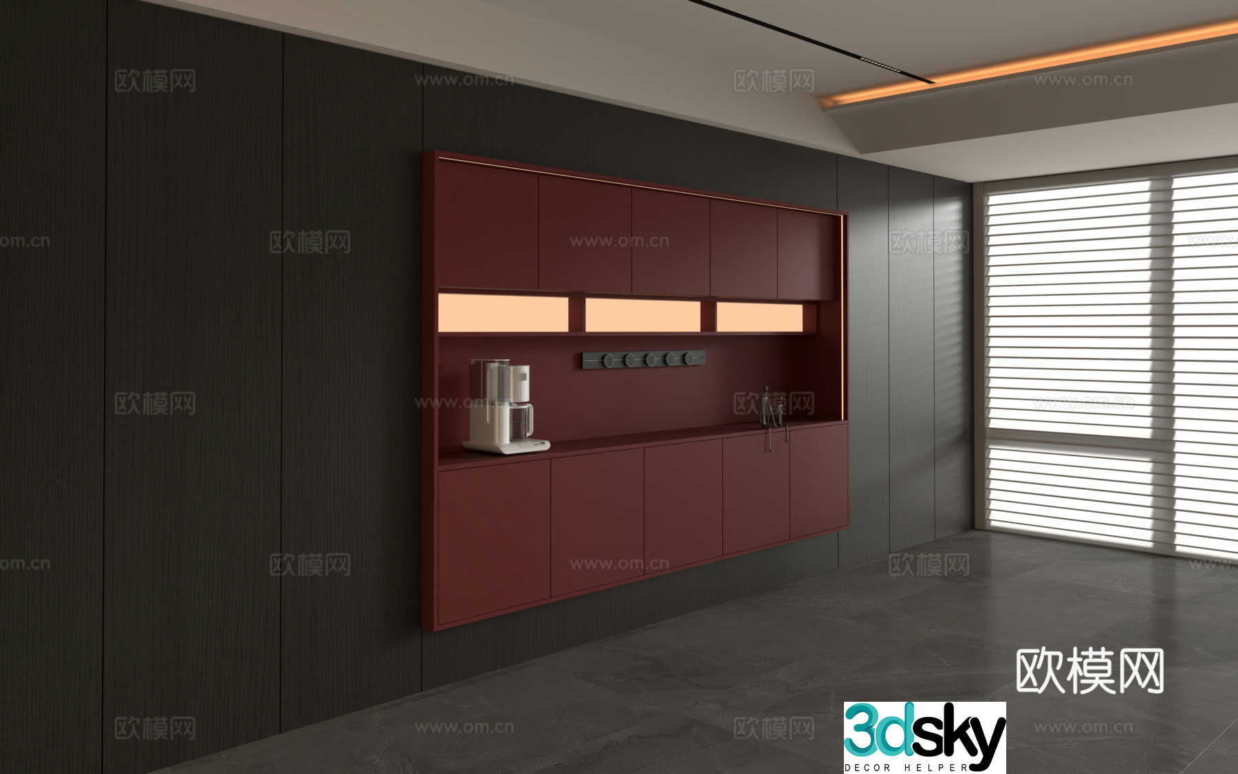 Modern Italian sideboard 3D model