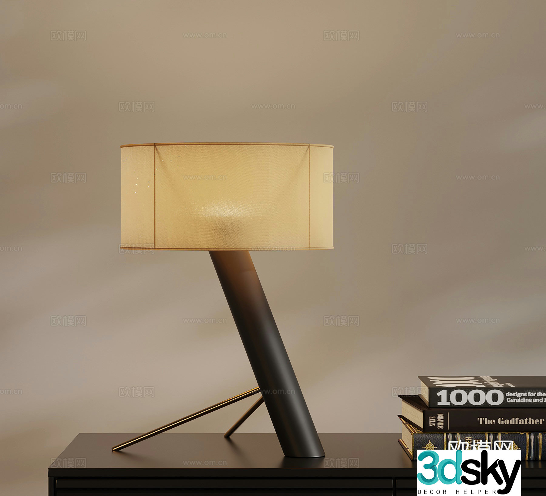French desk lamp 3d model