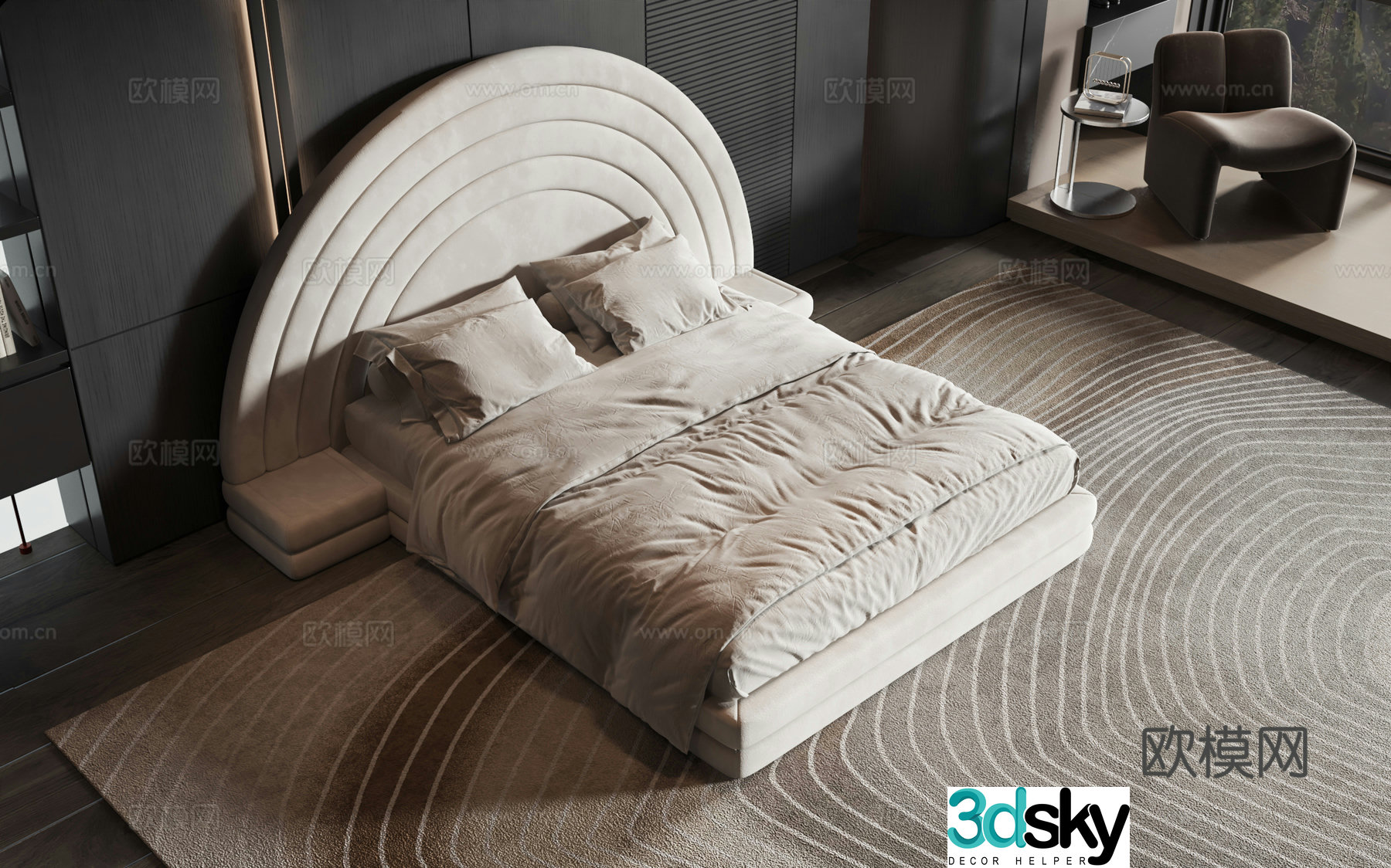 Modern style product bed 3d model
