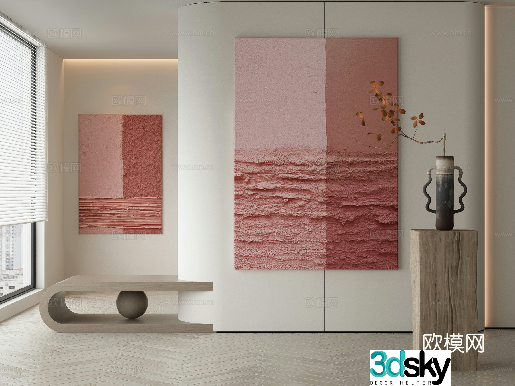 Modern Wasabi Hanging Painting Oil Painting 3D Model