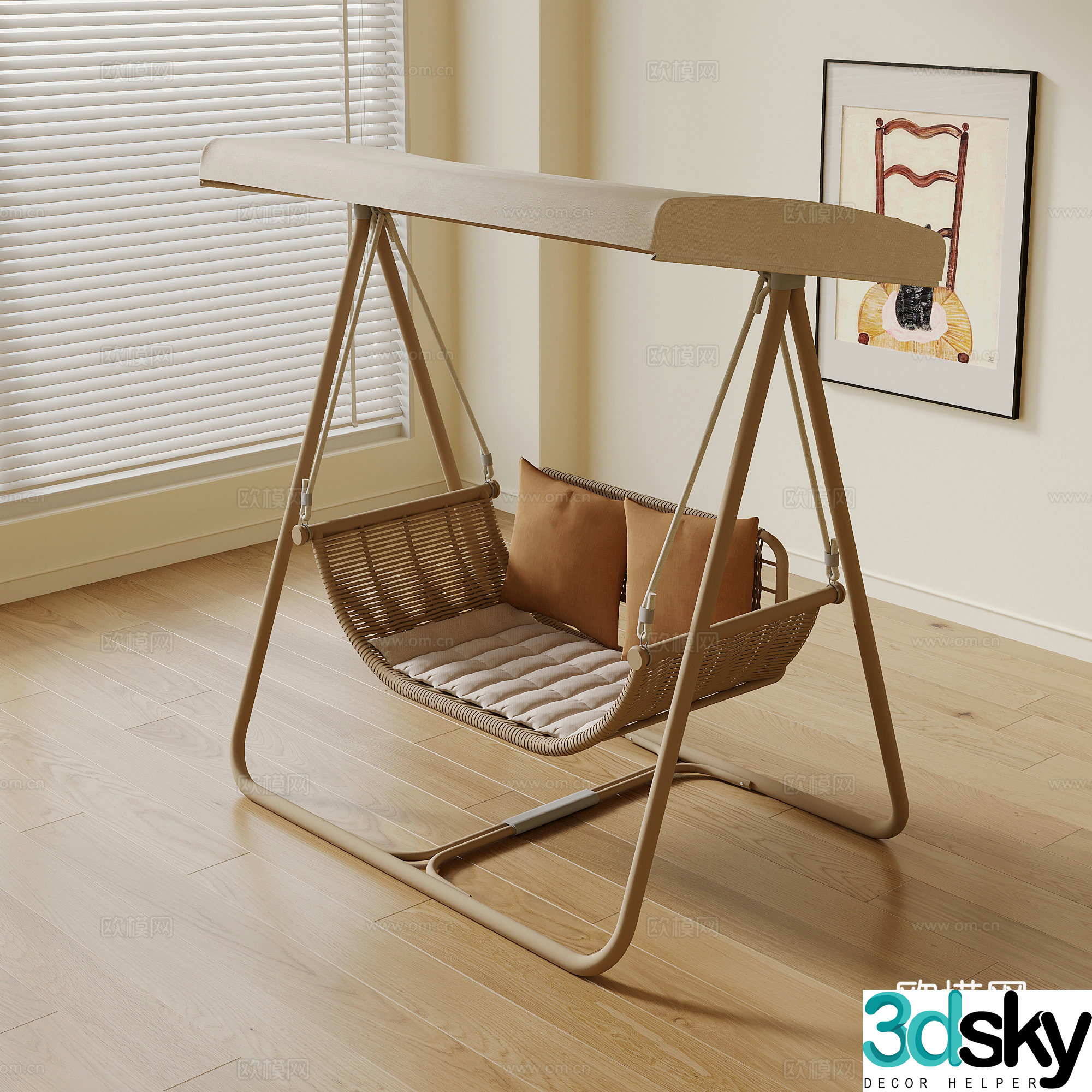 Swing chair Modern swing chair 3d model