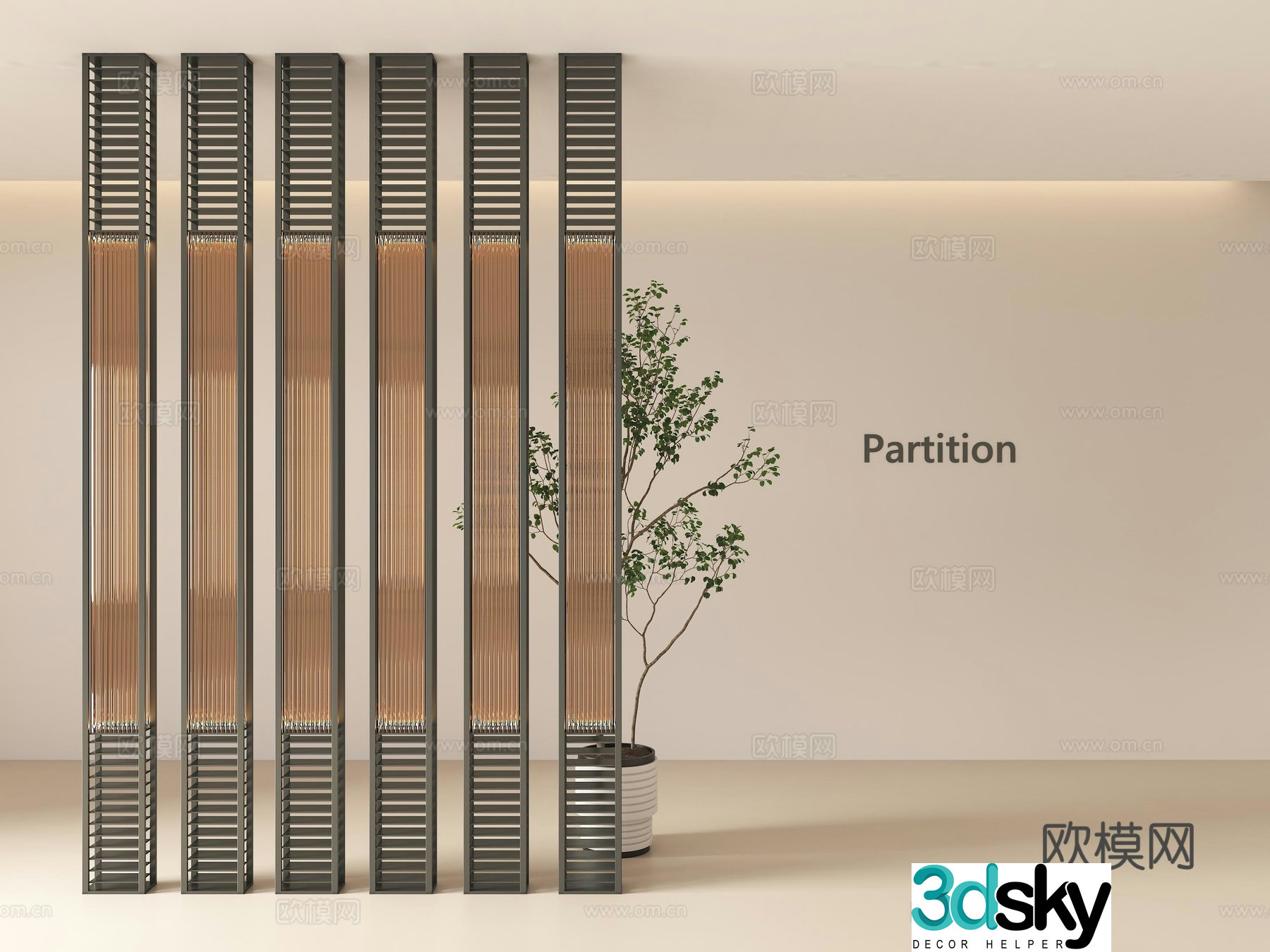 Screen partition Porch partition Porch partition Screen Porch 3D model