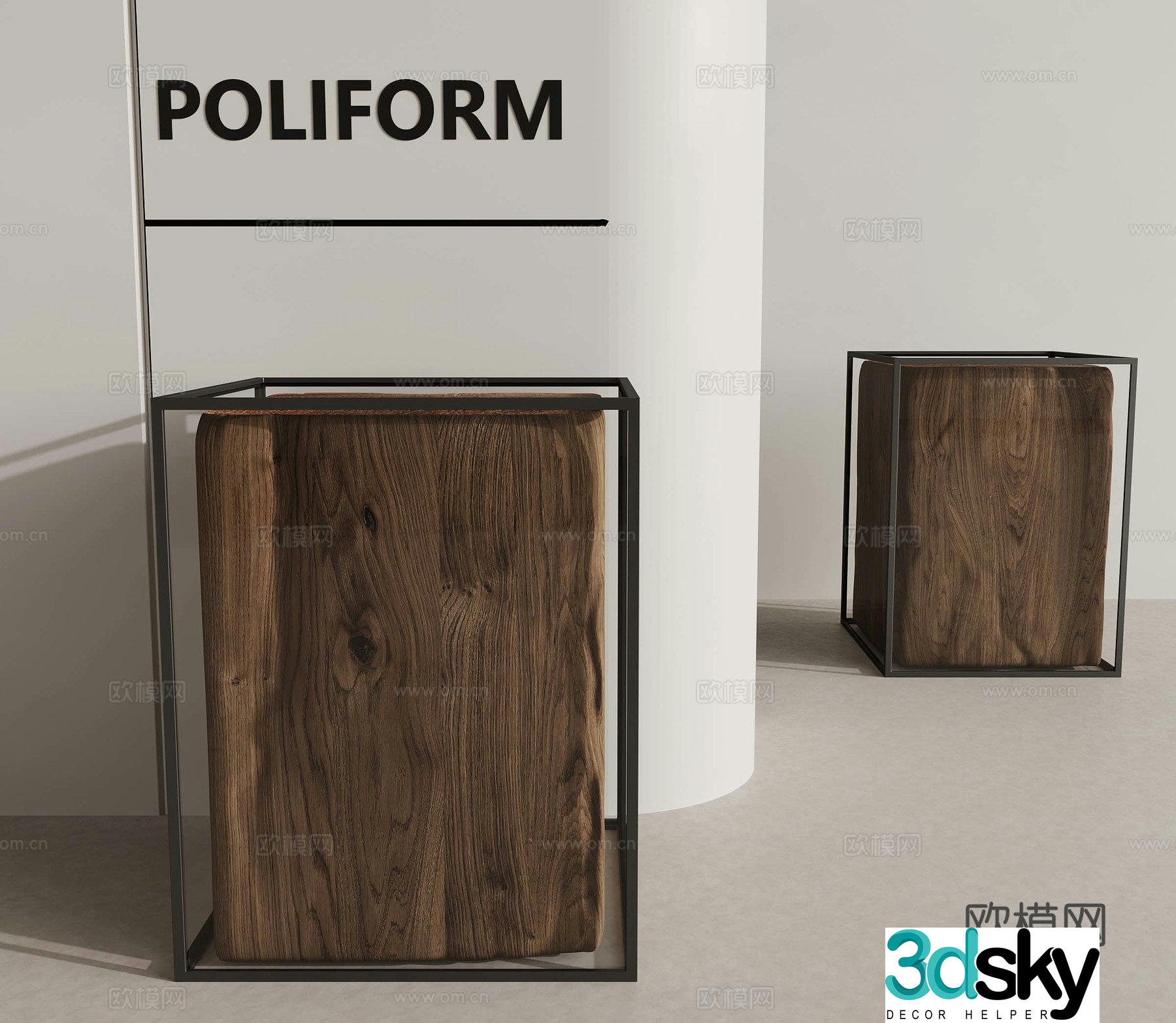 New Chinese style shoe replacement stool solid wood shoe replacement stool 3D model