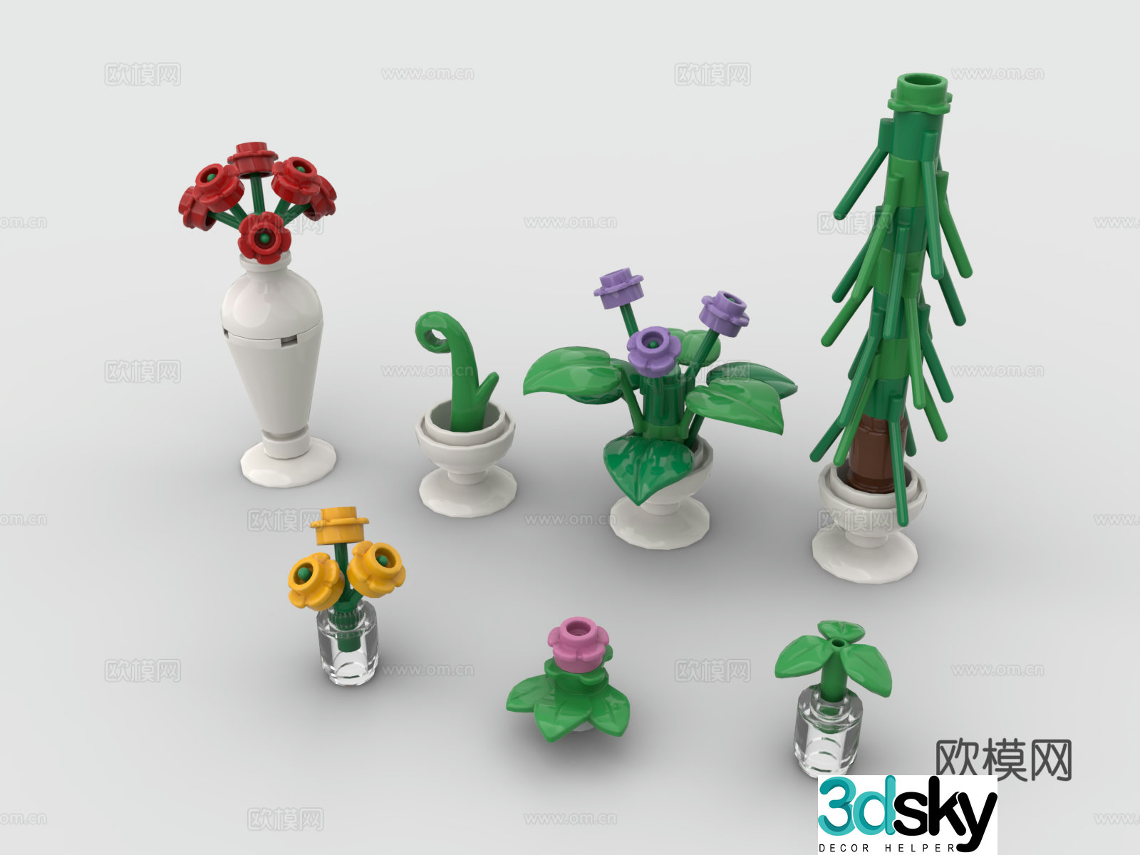 Lego LEGO Toys Building Blocks House Plants Potted Bonsai 3D Model