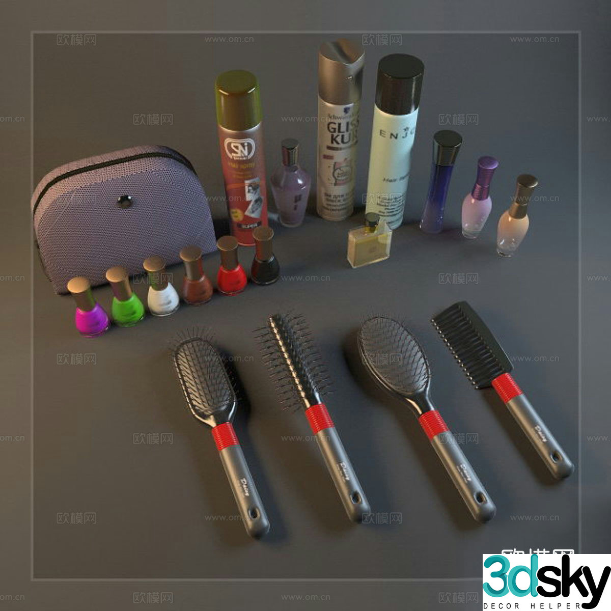 Modern cosmetics cosmetics cosmetics 3d model