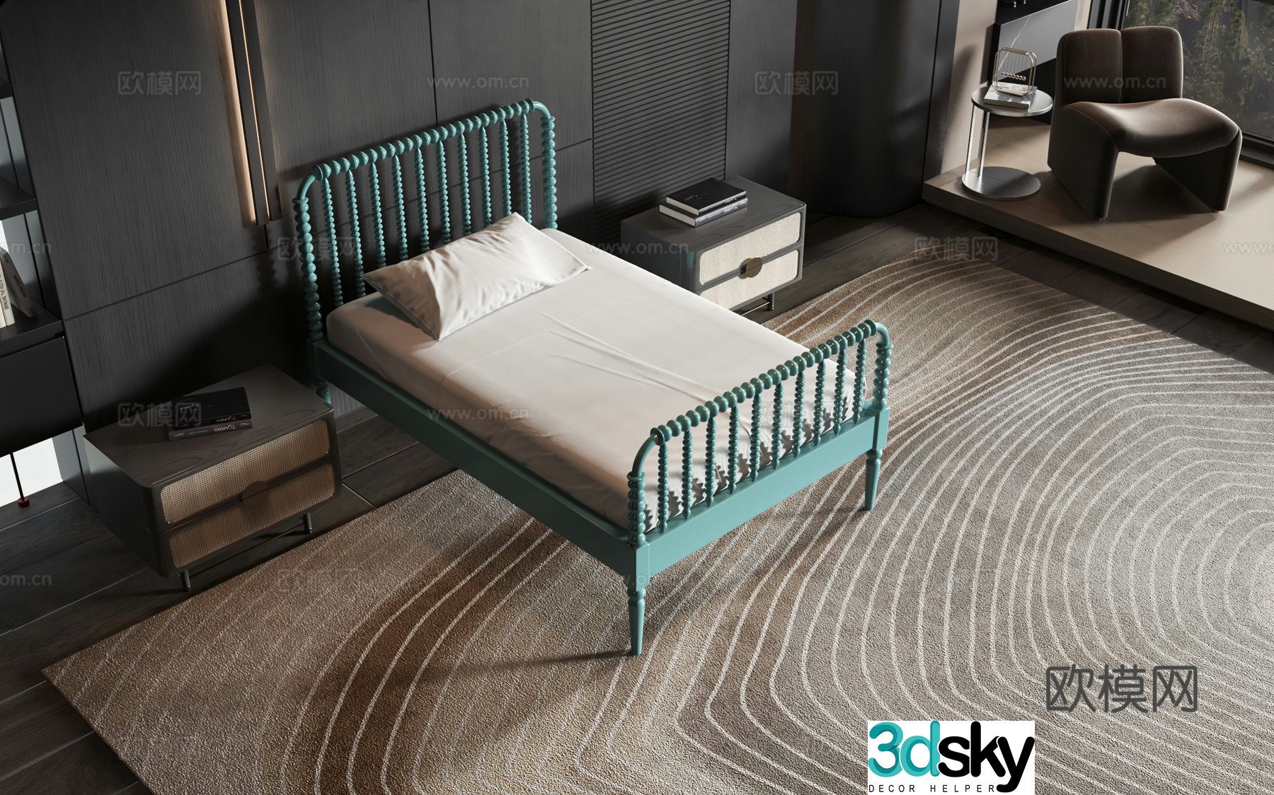 Modern style product bed 3d model