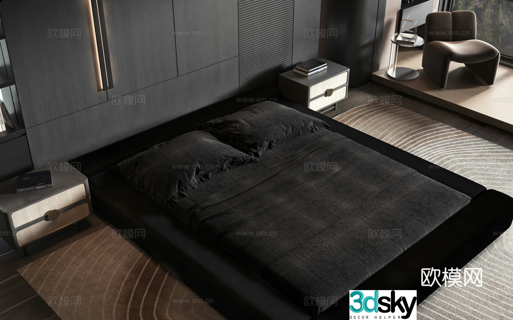 Modern style product bed 3d model