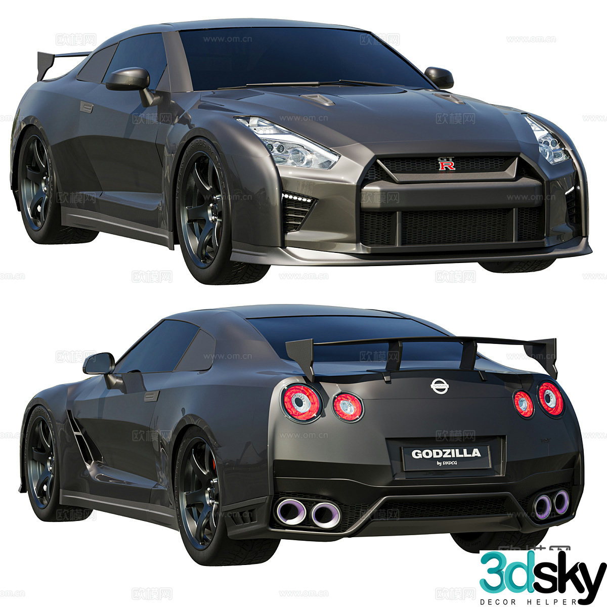 Nissan GTR R35 Godzilla coupe 3d model