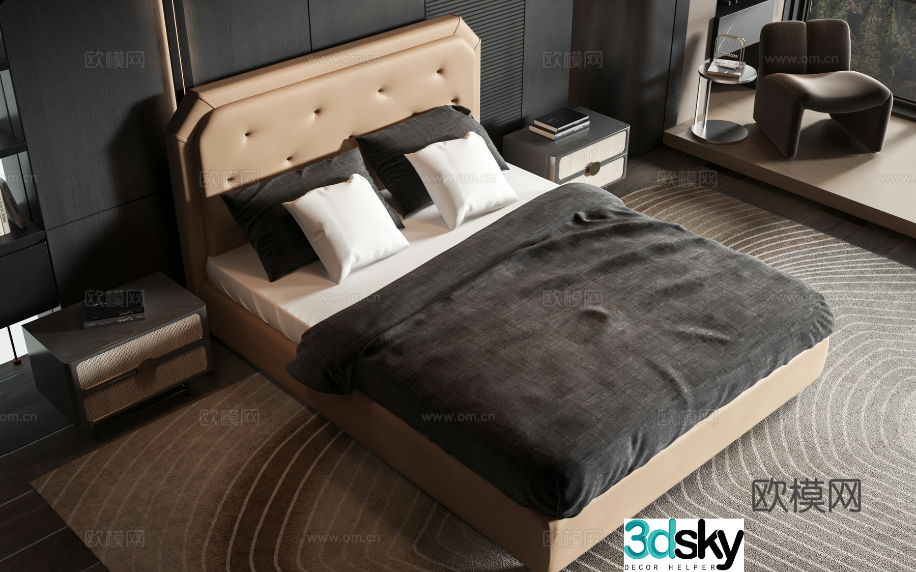 Modern style product bed 3d model