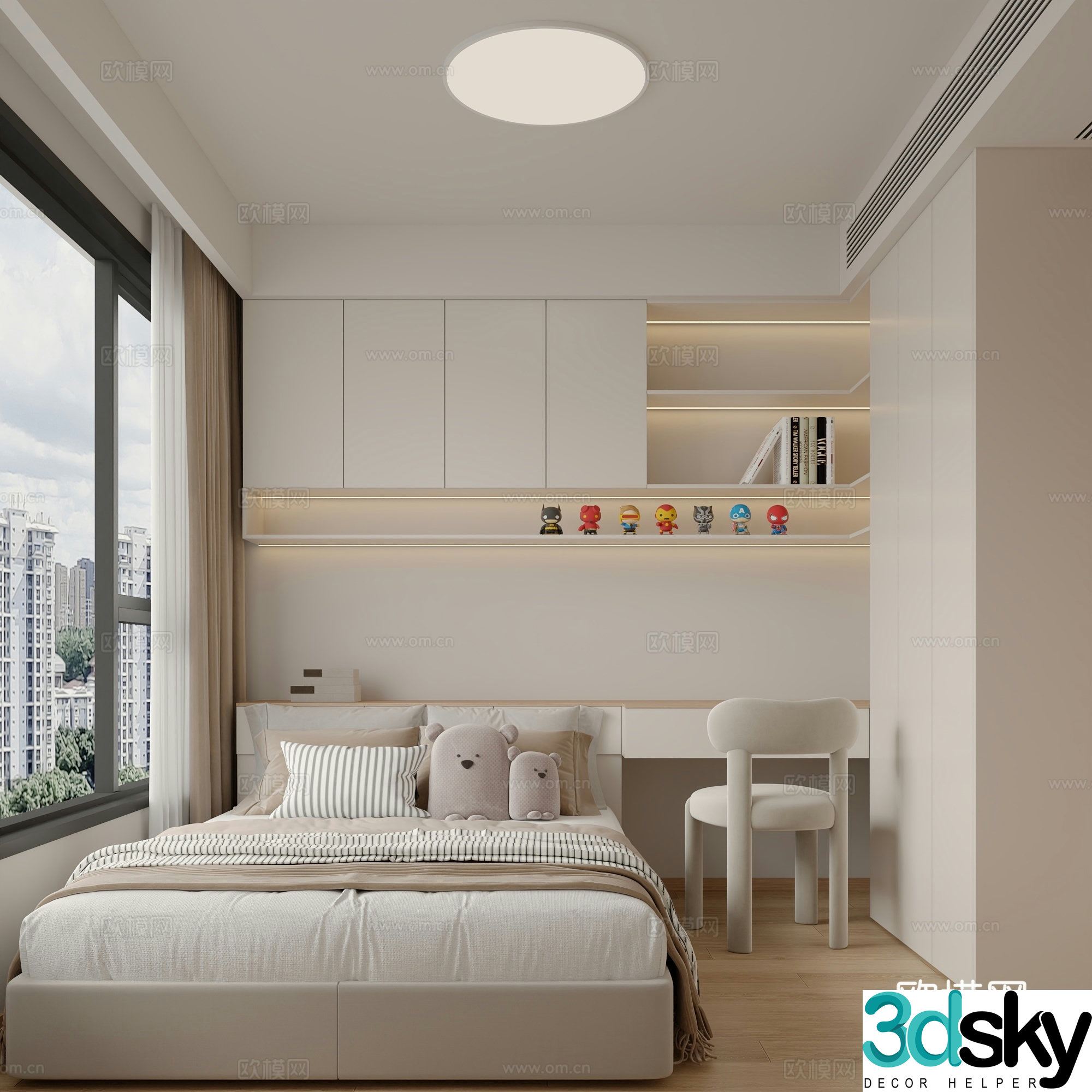 Modern minimalist children’s room 3d model