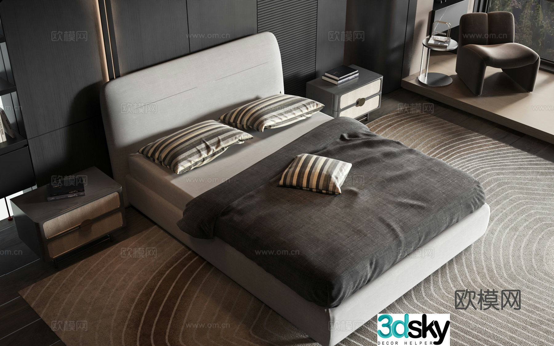 Modern style product bed 3d model