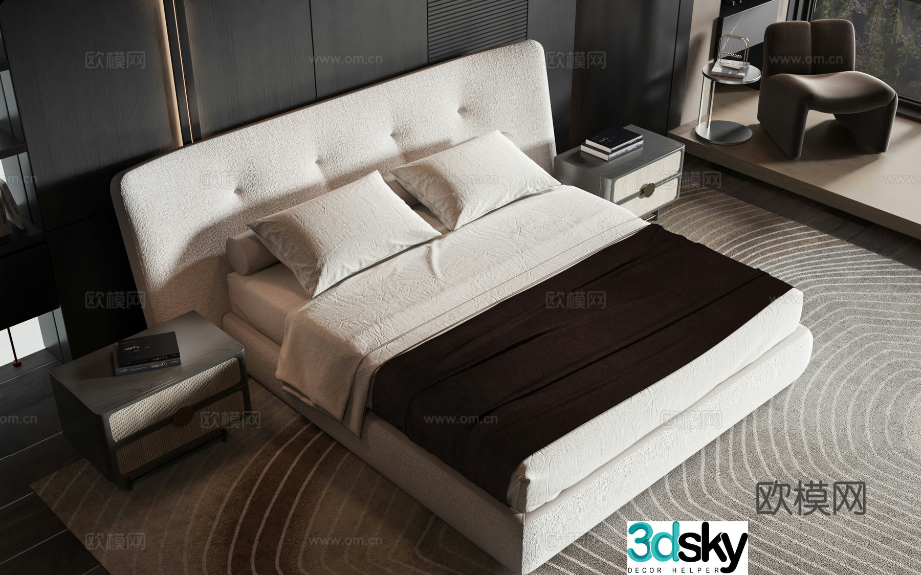 Modern style product bed 3d model