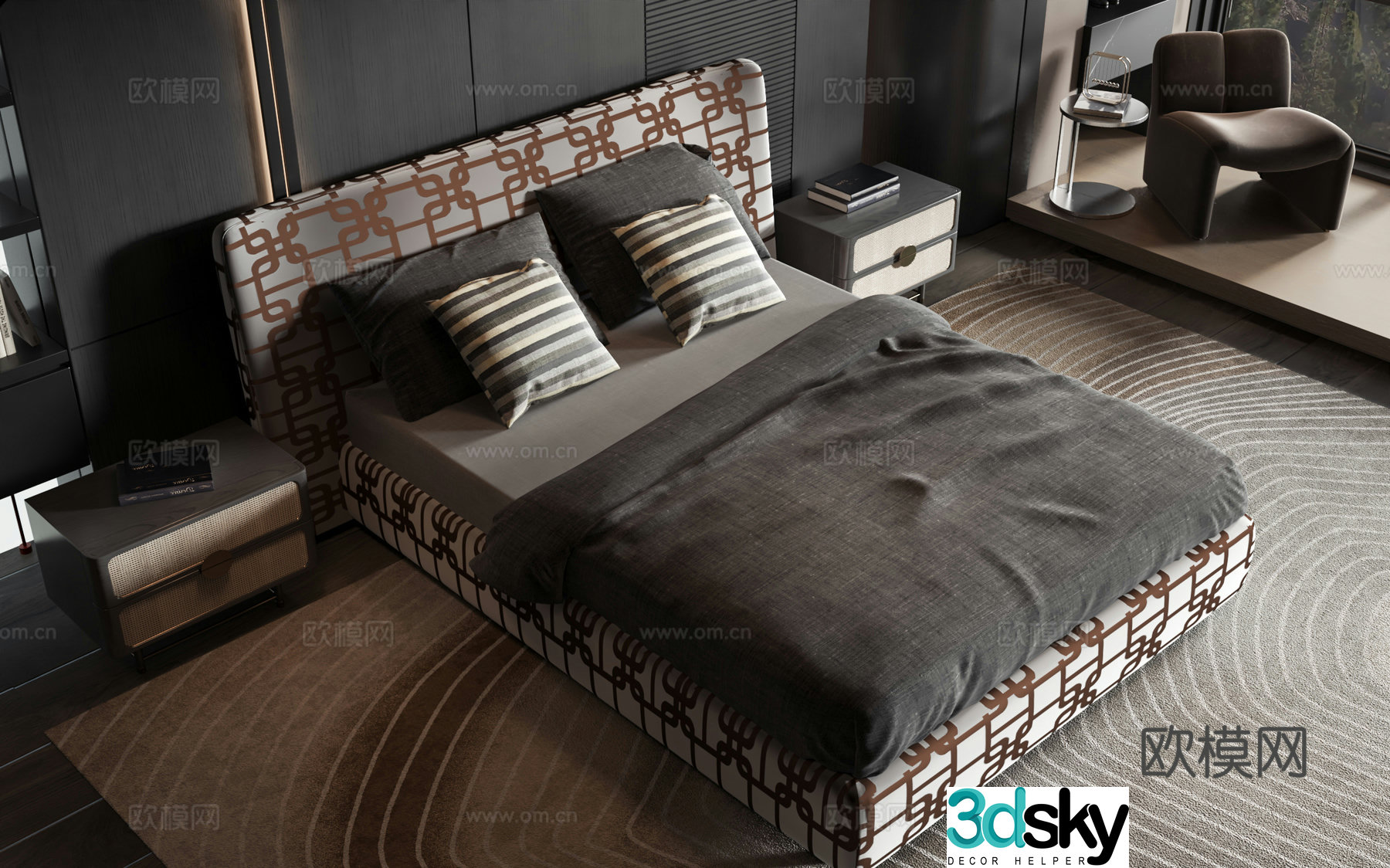 Modern style product bed 3d model
