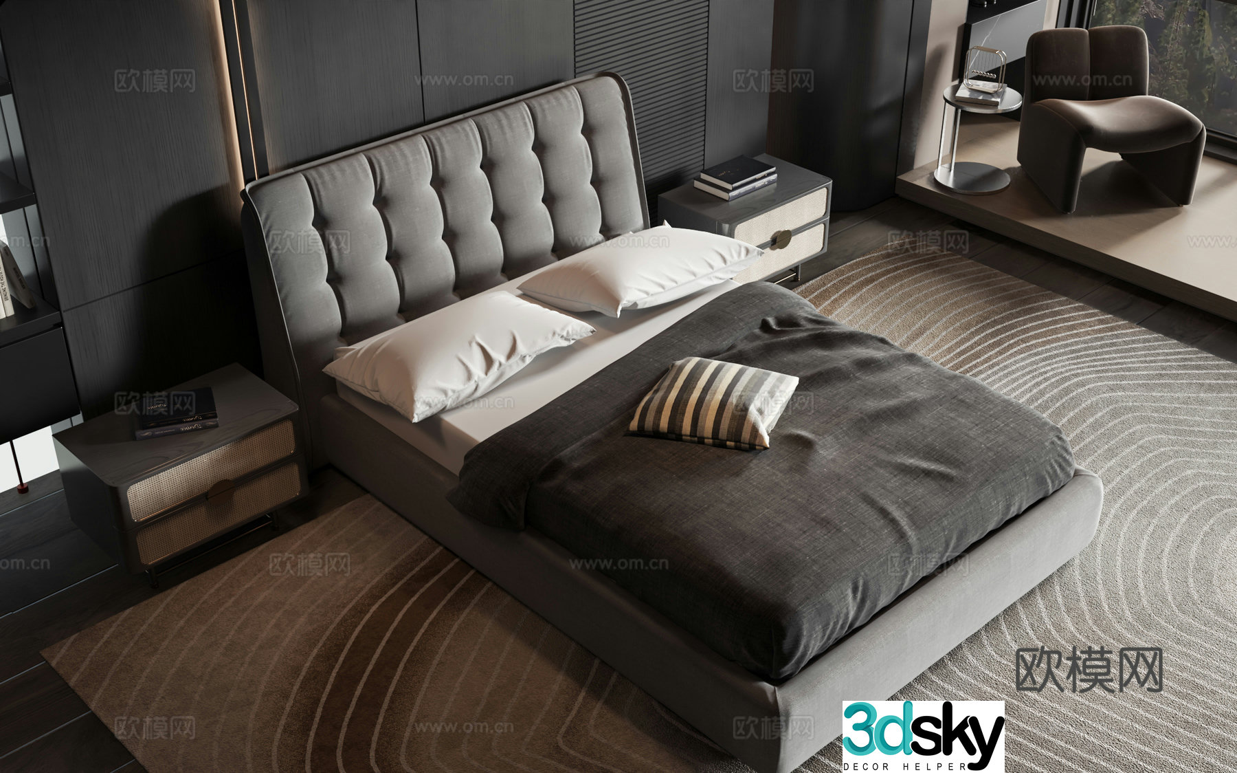 Modern style product bed 3d model