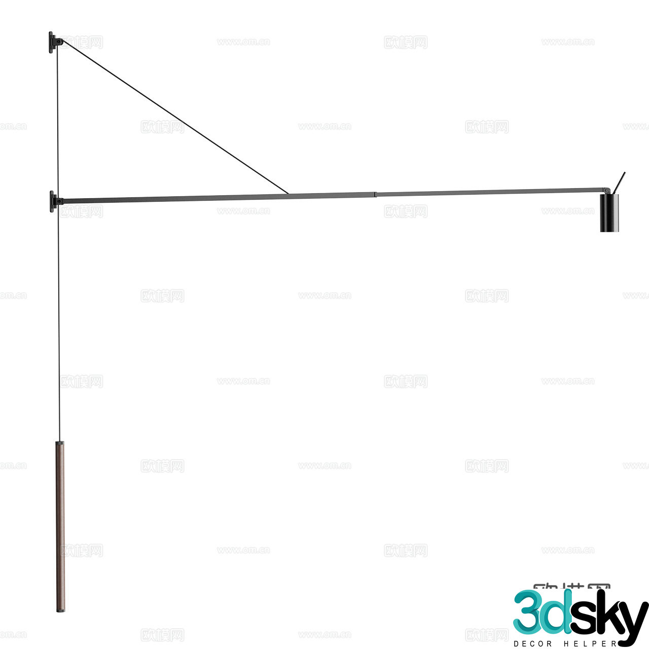 Nemo Minimalist wall lamp Modern wall lamp Long wall lamp Rocker wall lamp Decorative wall lamp 3D model