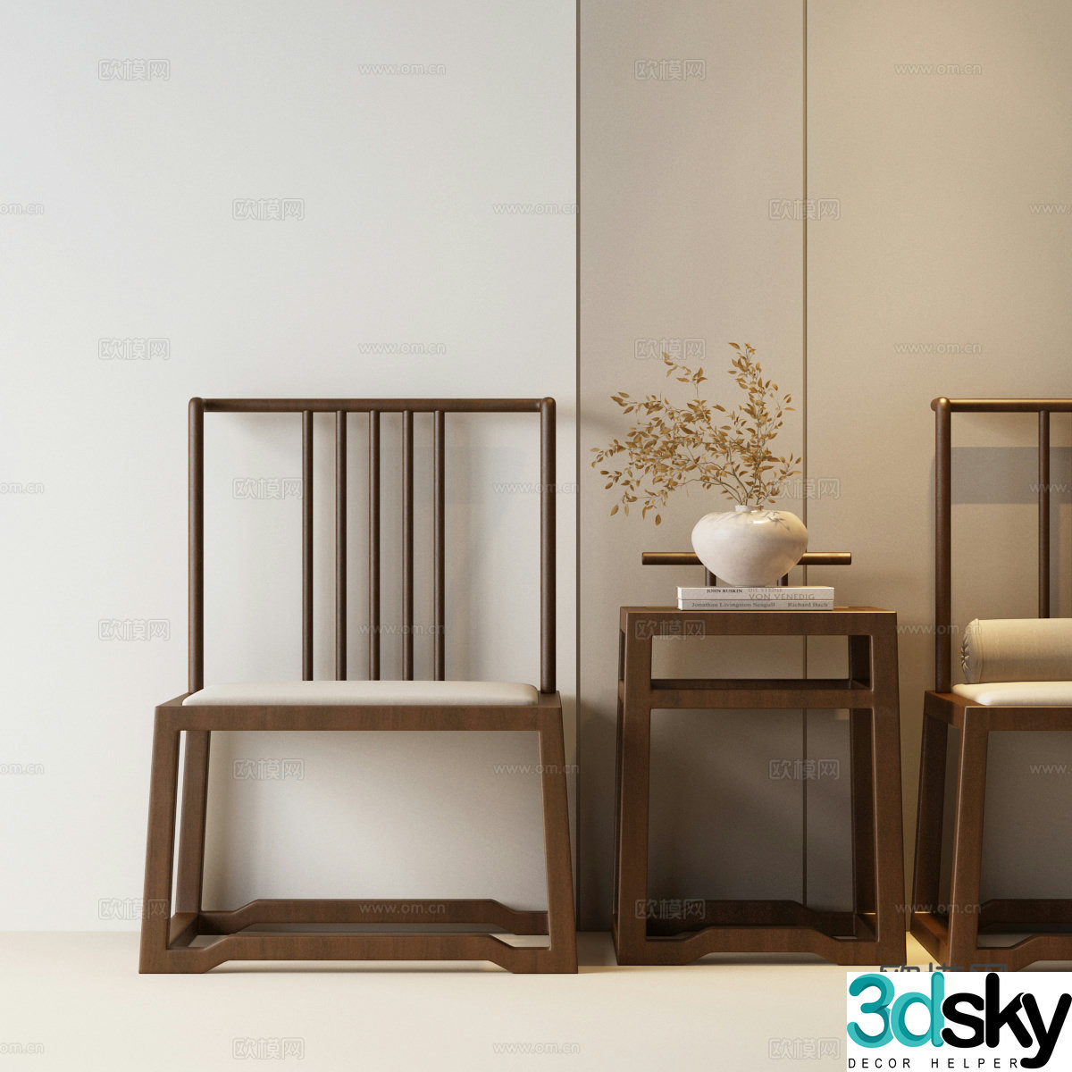 New Chinese style leisure chair Song’s leisure chair 3d model