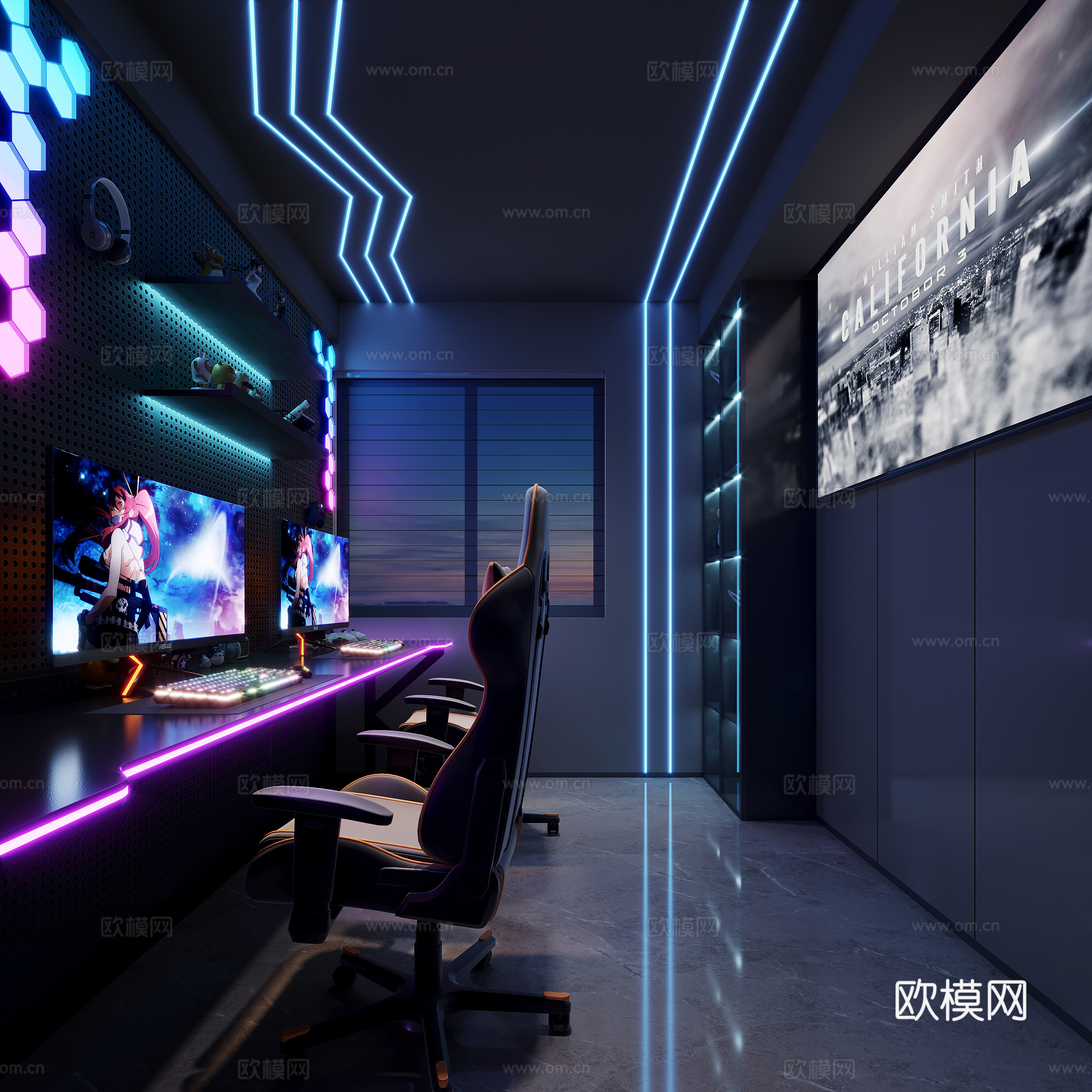 E-sports room 3d model