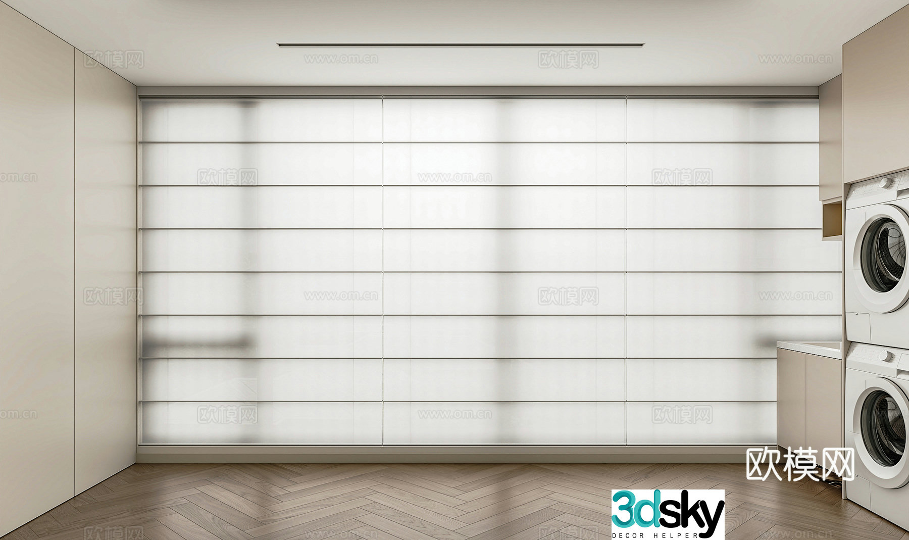 Modern simple Shangri-La curtain Shangri-La curtain Dream curtain Venetian blind curtain curtain 3d model