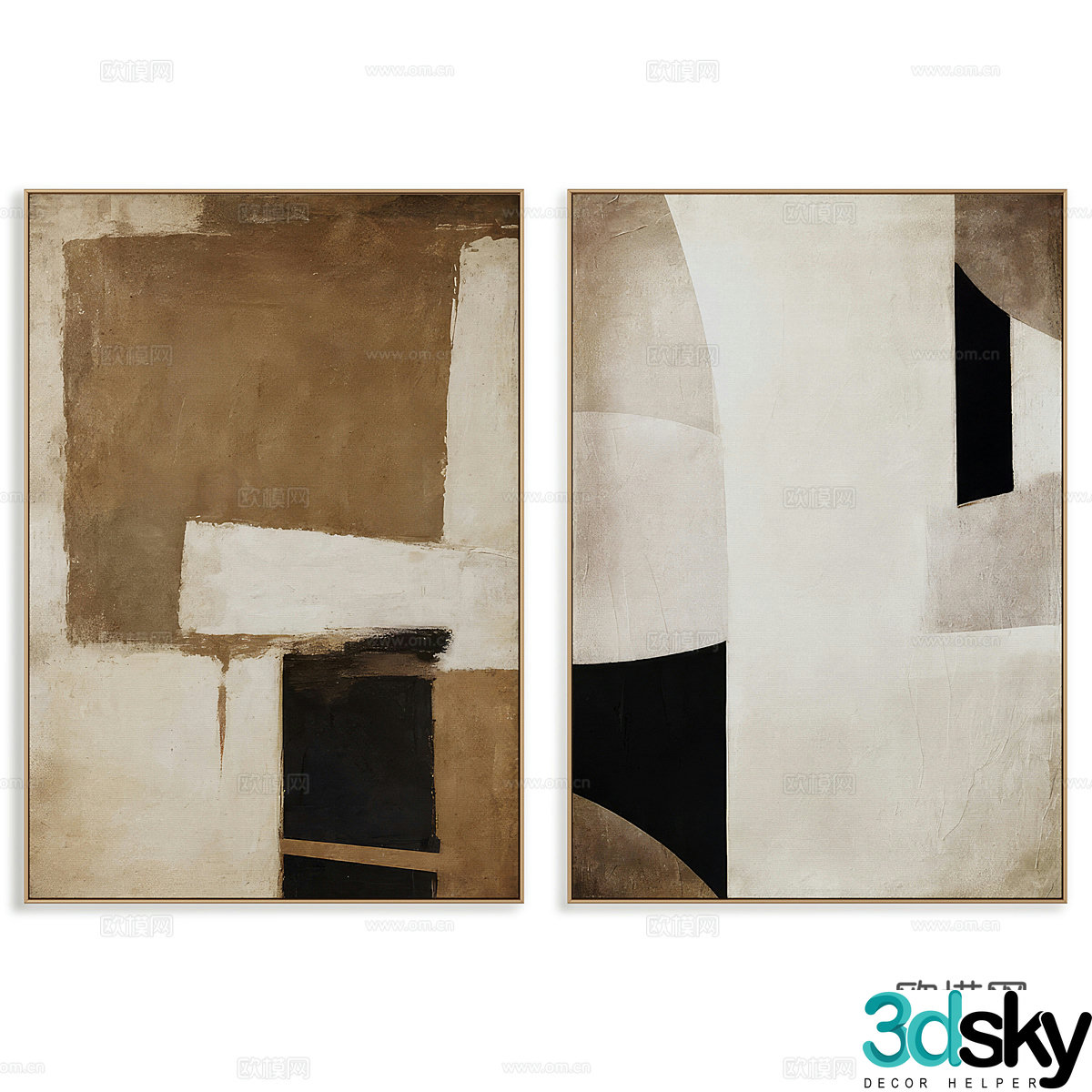 Modern Italian decorative hanging painting 3d model