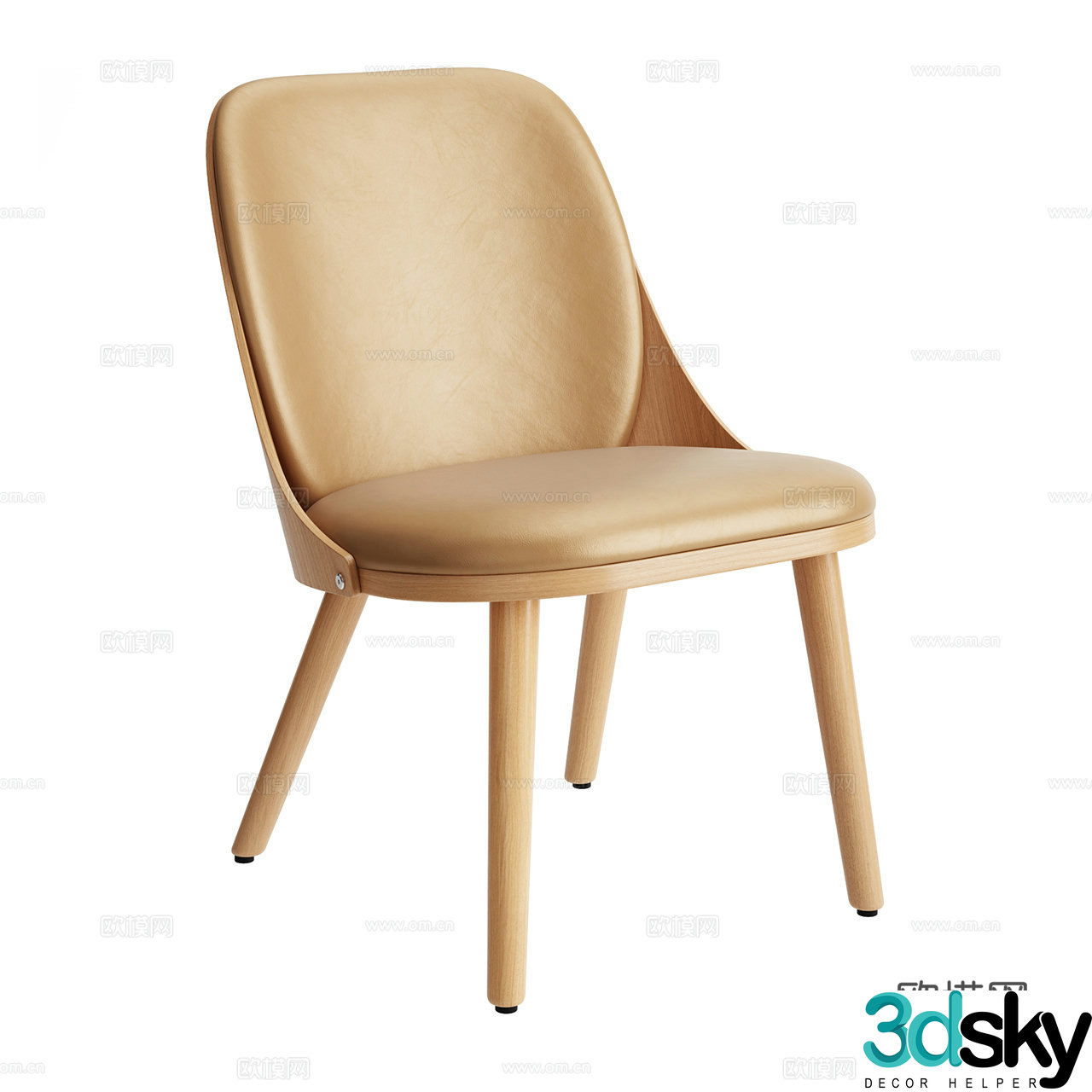 Karl Andersson Very Simple Chair Nordic Single Chair Dining Chair Wooden Chair 3D Model