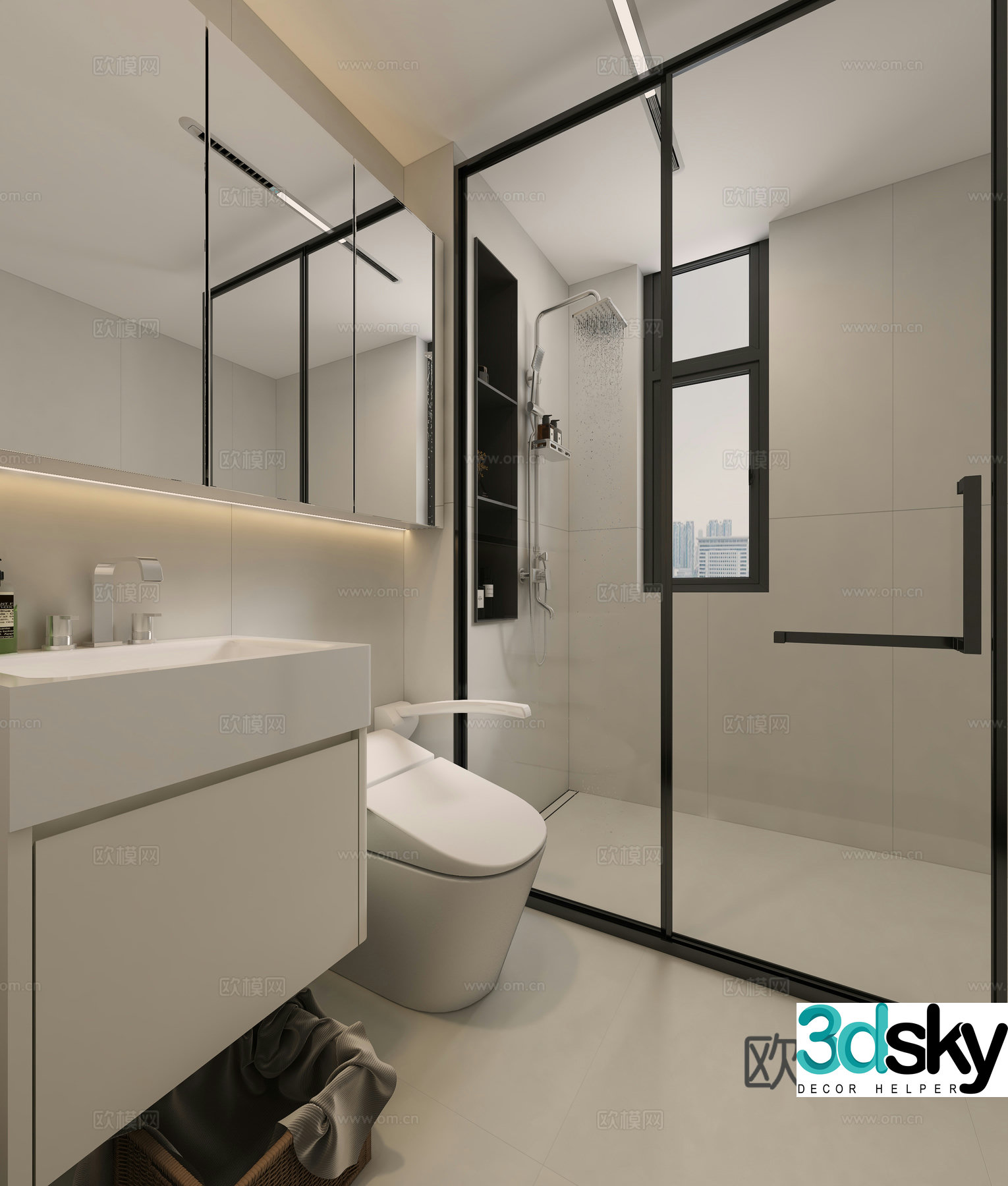 Modern bathroom 3d model