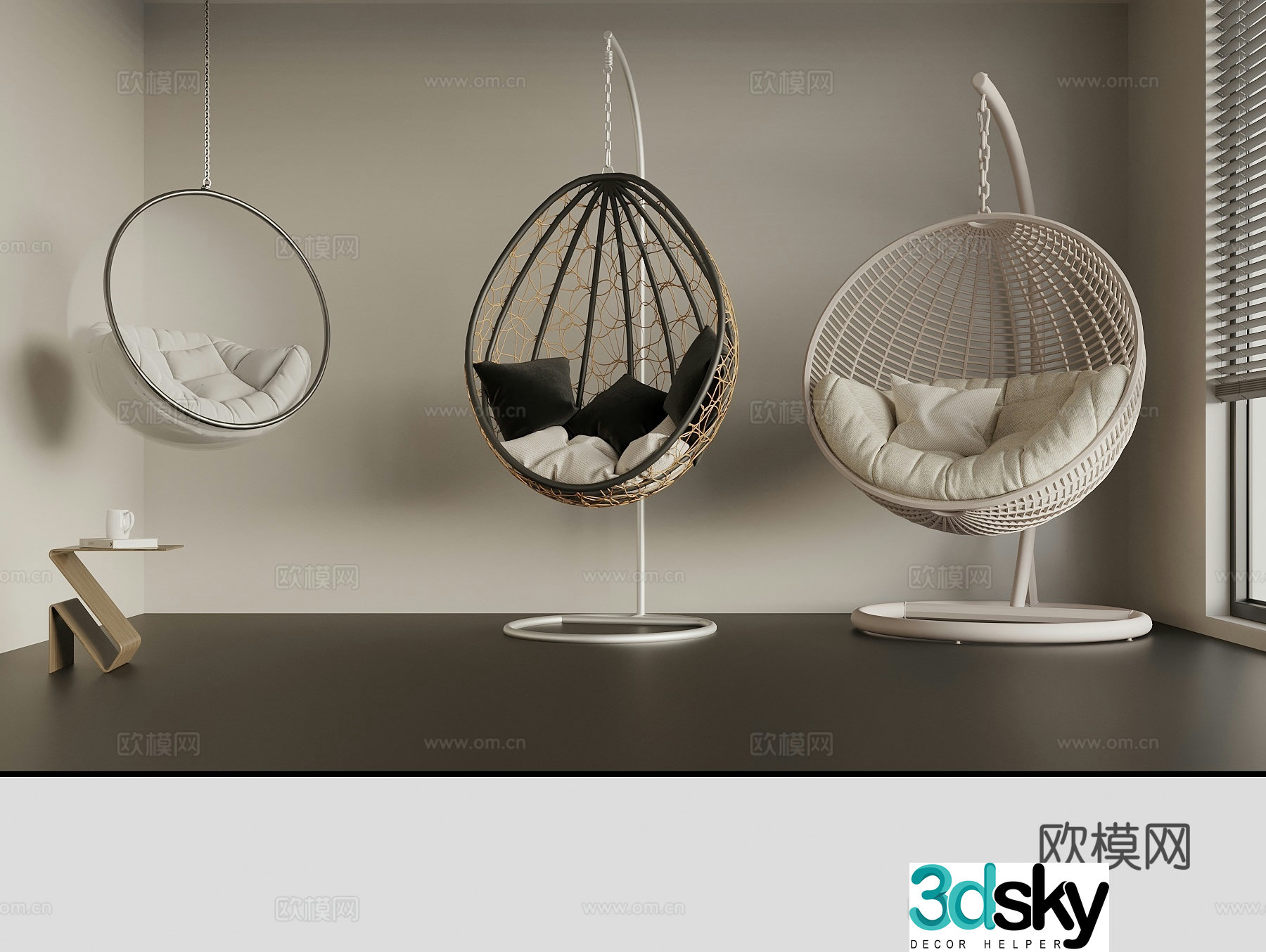Chair hanging chair internet celebrity hanging chair 3d model