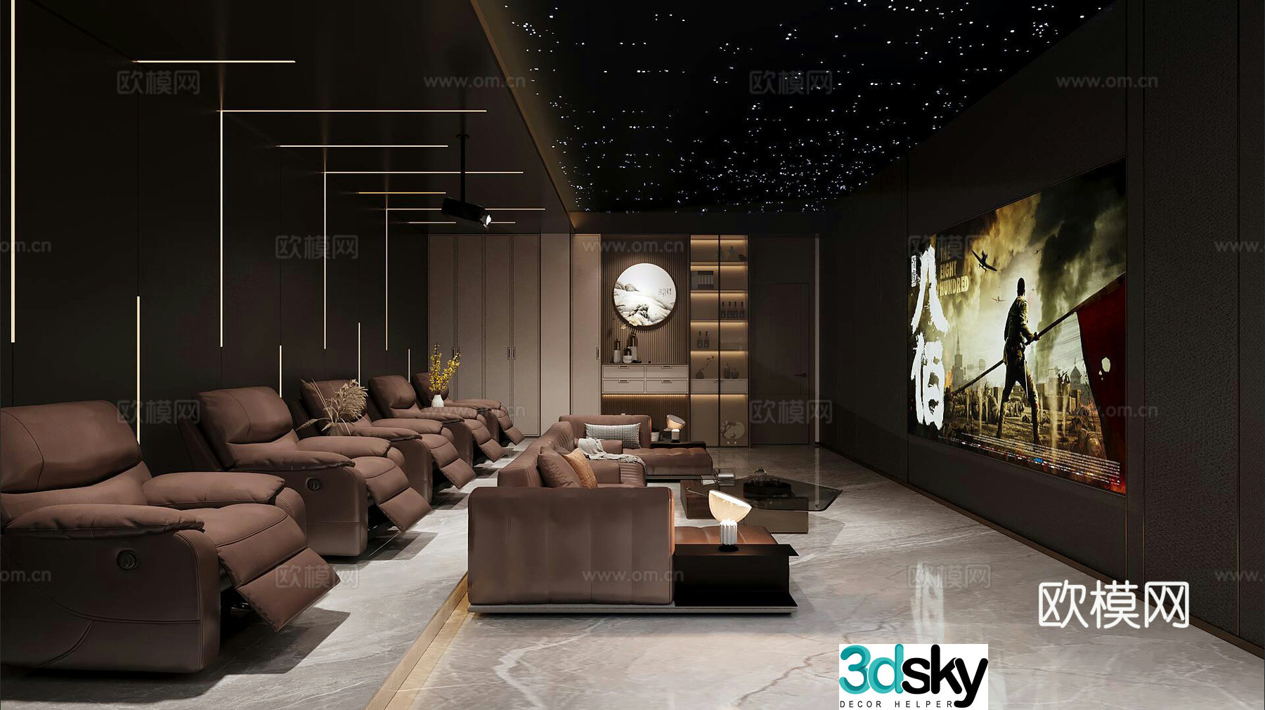 Audio and video studio 3d model