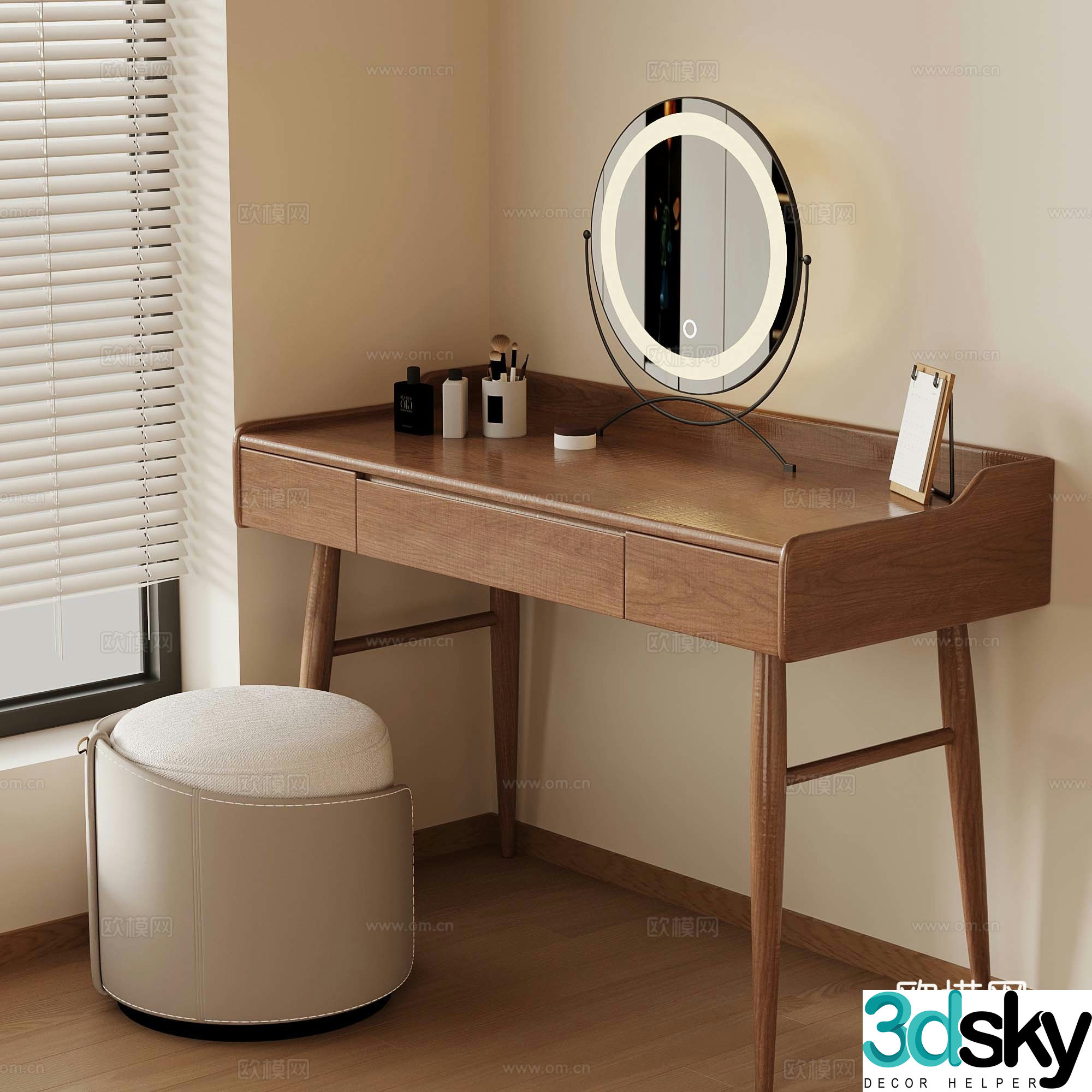 Wasabi Middle Style Dressing Table 3D Model