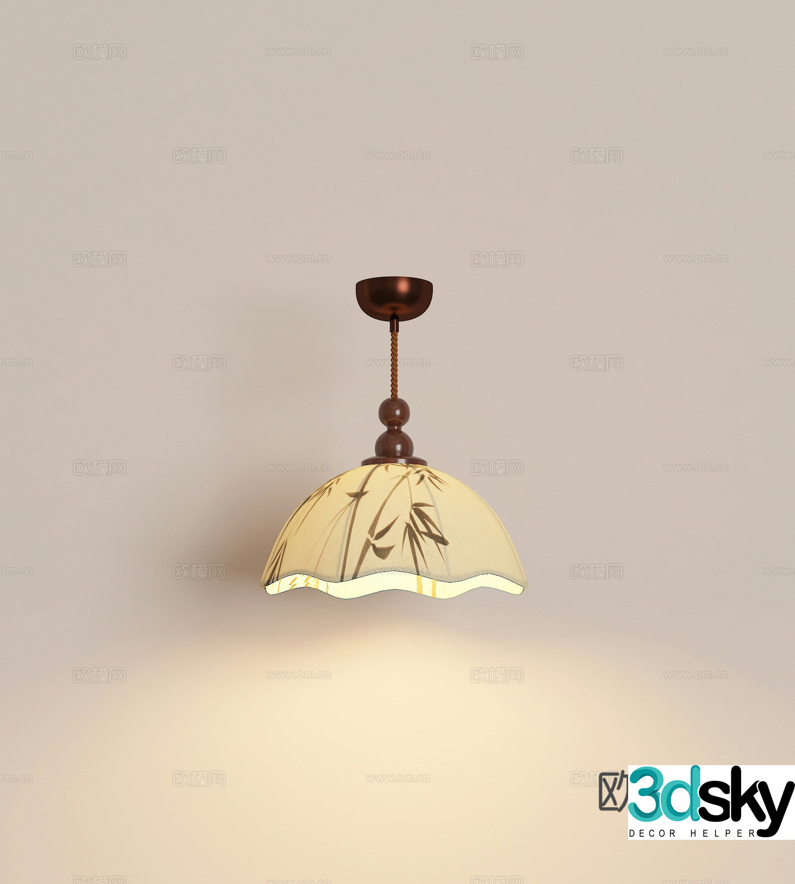 French retro medieval chandelier 3d model