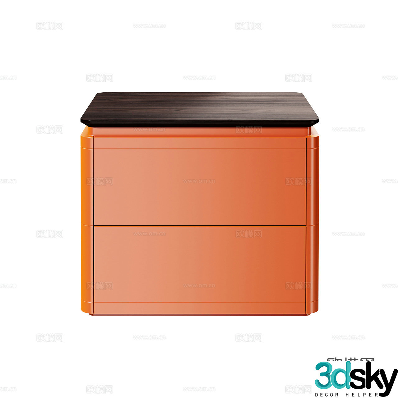 al2 modern bedside table Italian bedside table Minimalist bedside table Chest of drawers Decorative cabinet 3D model