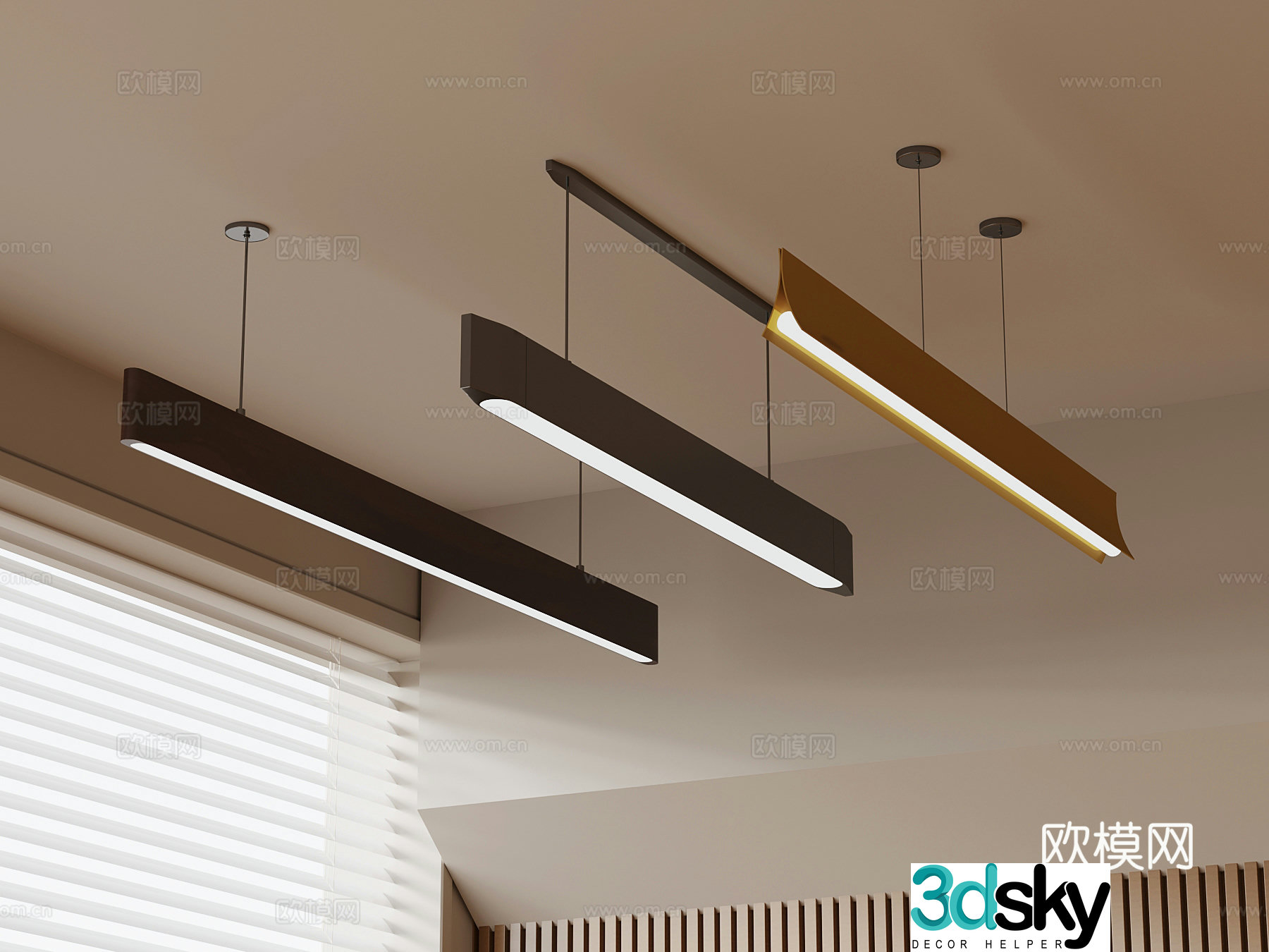 Chandelier Modern Chandelier Long chandelier 3d model