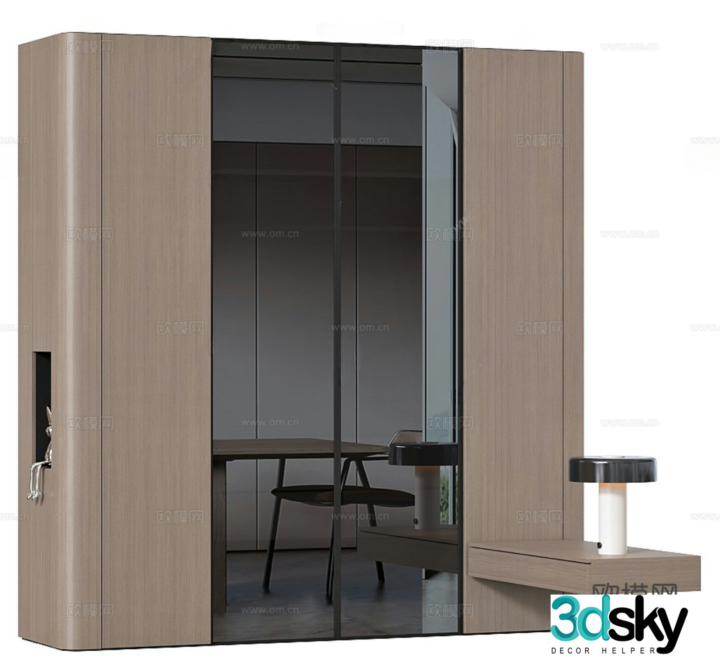 Modern wardrobe 3d model