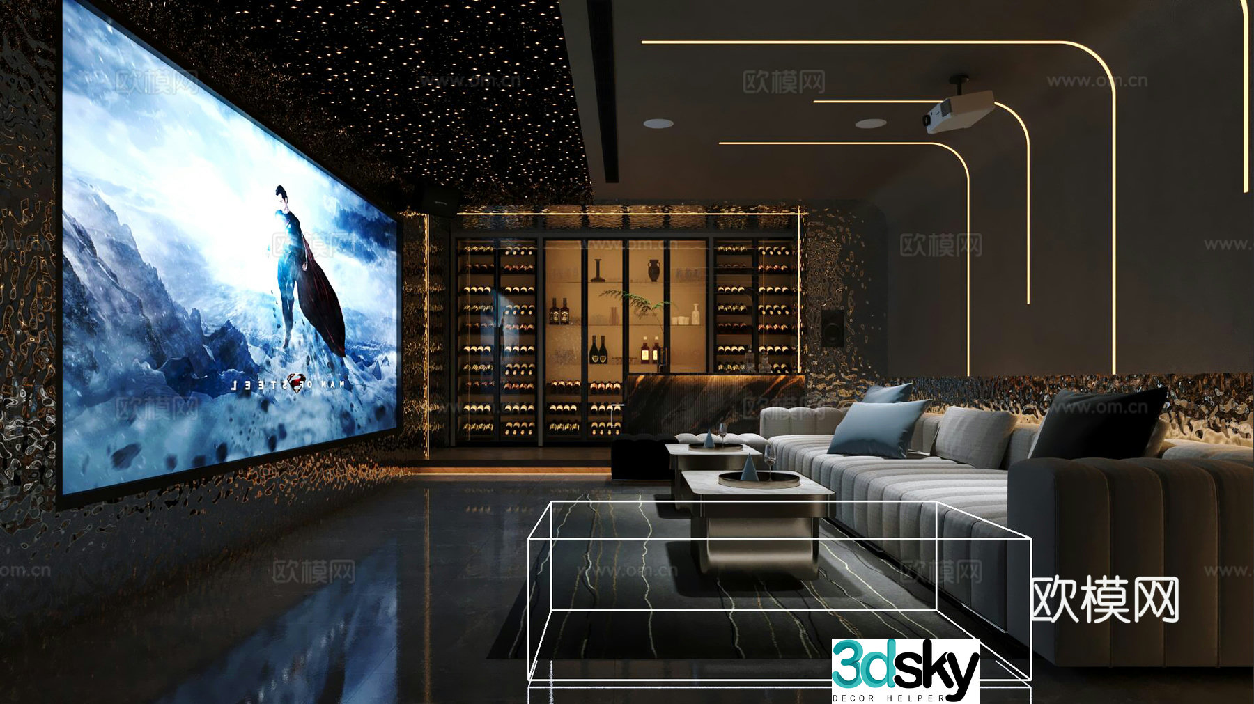 Audio and video studio 3d model